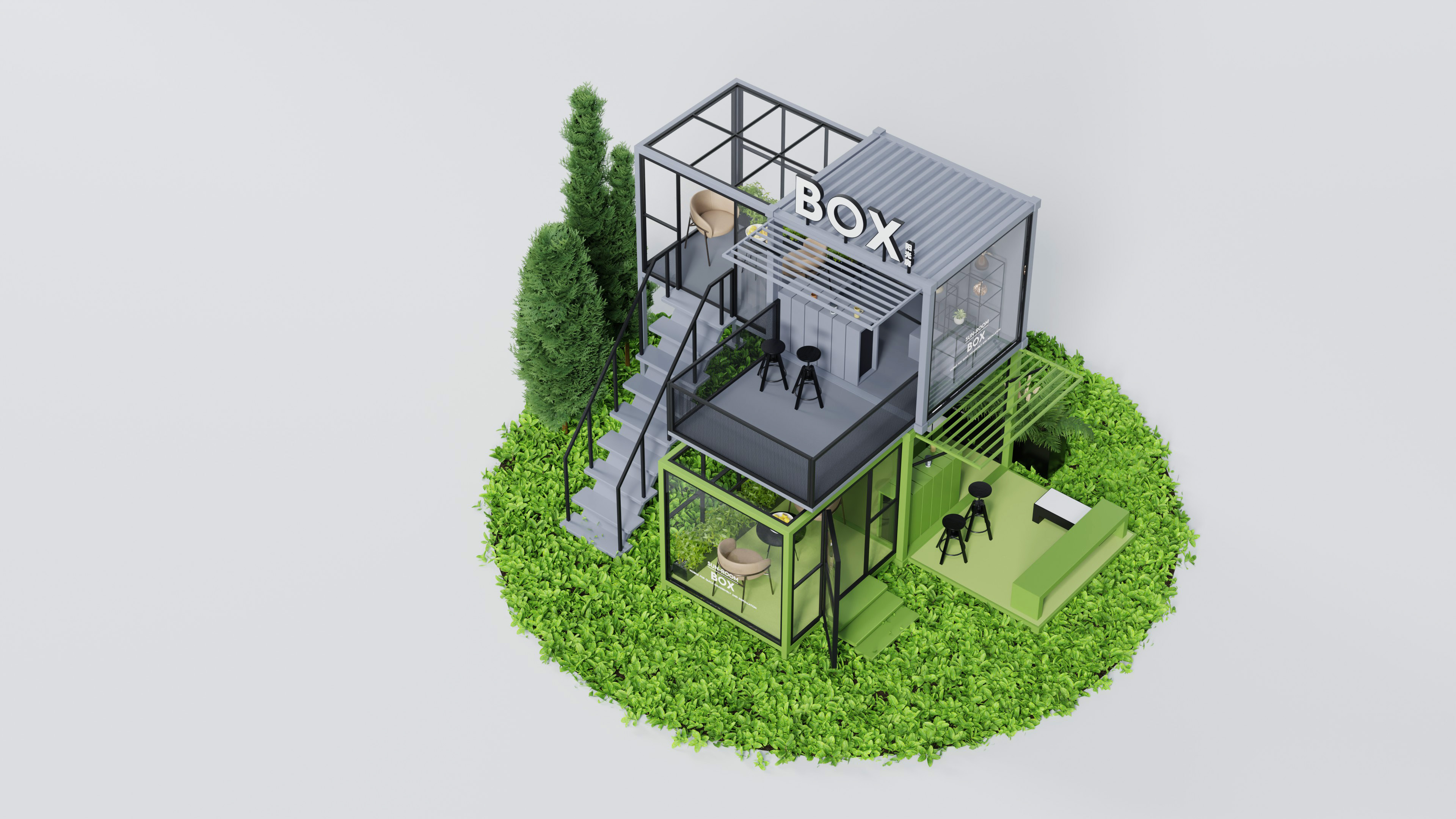 Sun room，Quick release design，