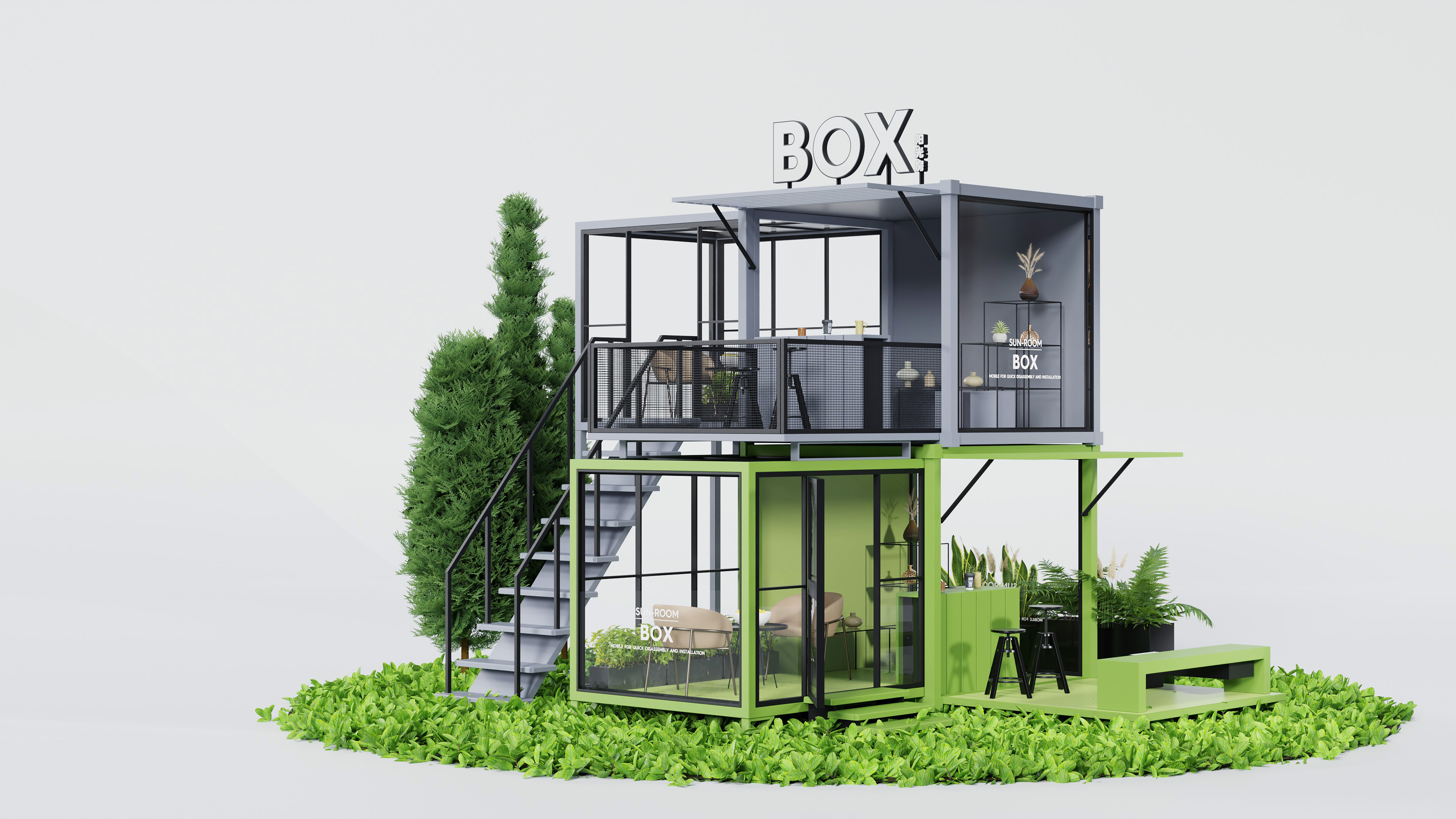 Sun room，Quick release design，