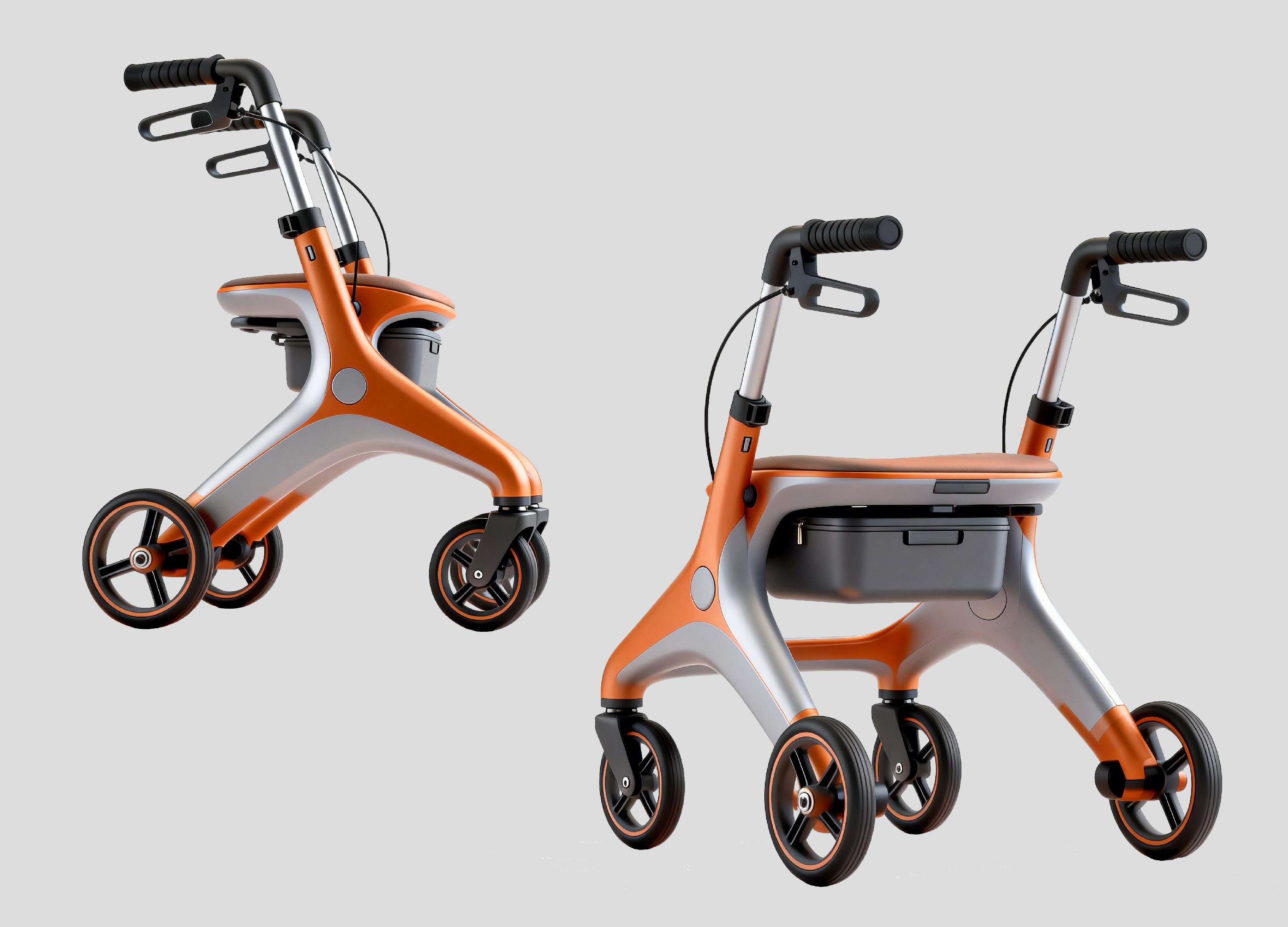 ai，Elderly walking aid，carbon fibre，