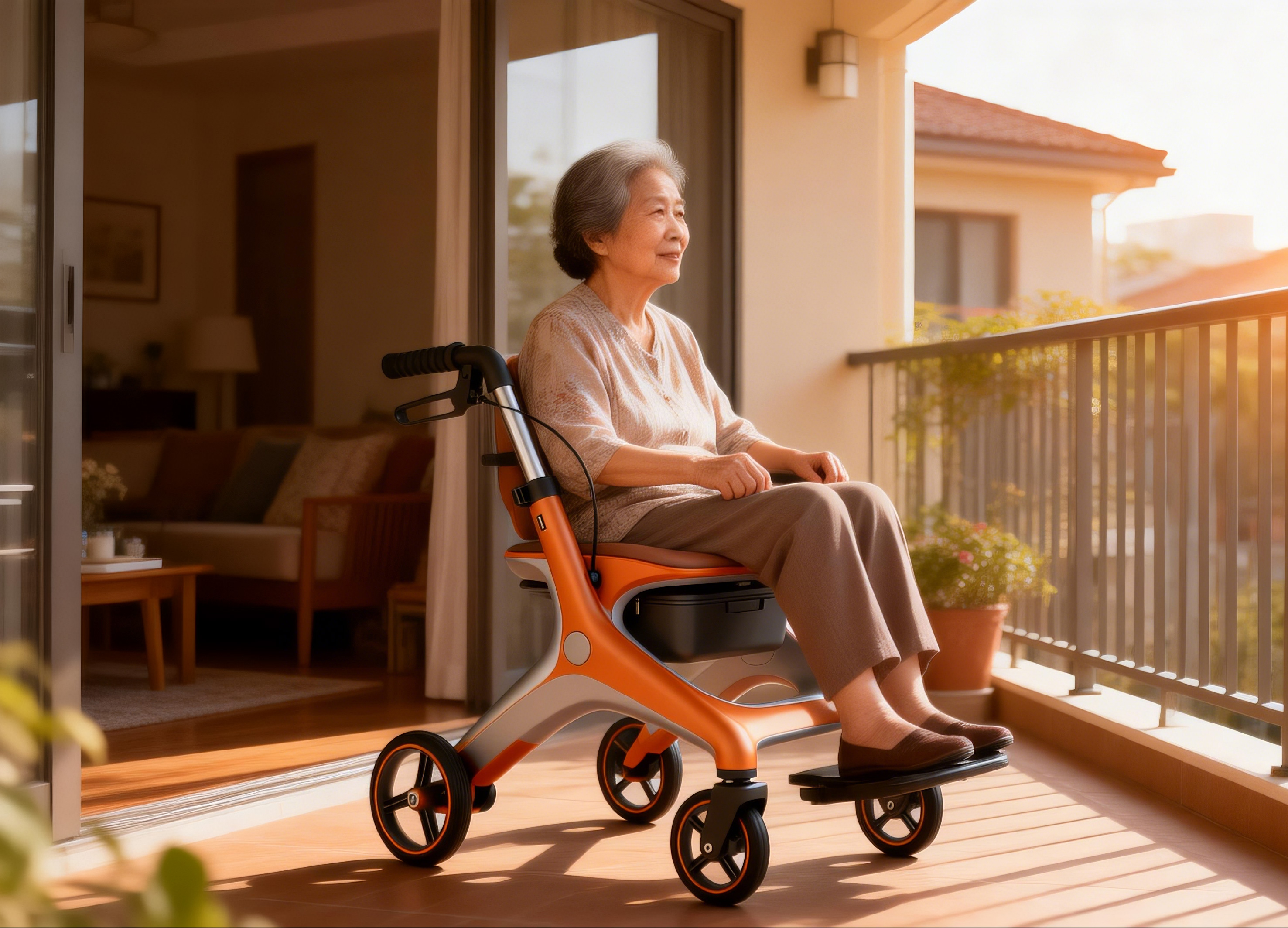 ai，Elderly walking aid，carbon fibre，