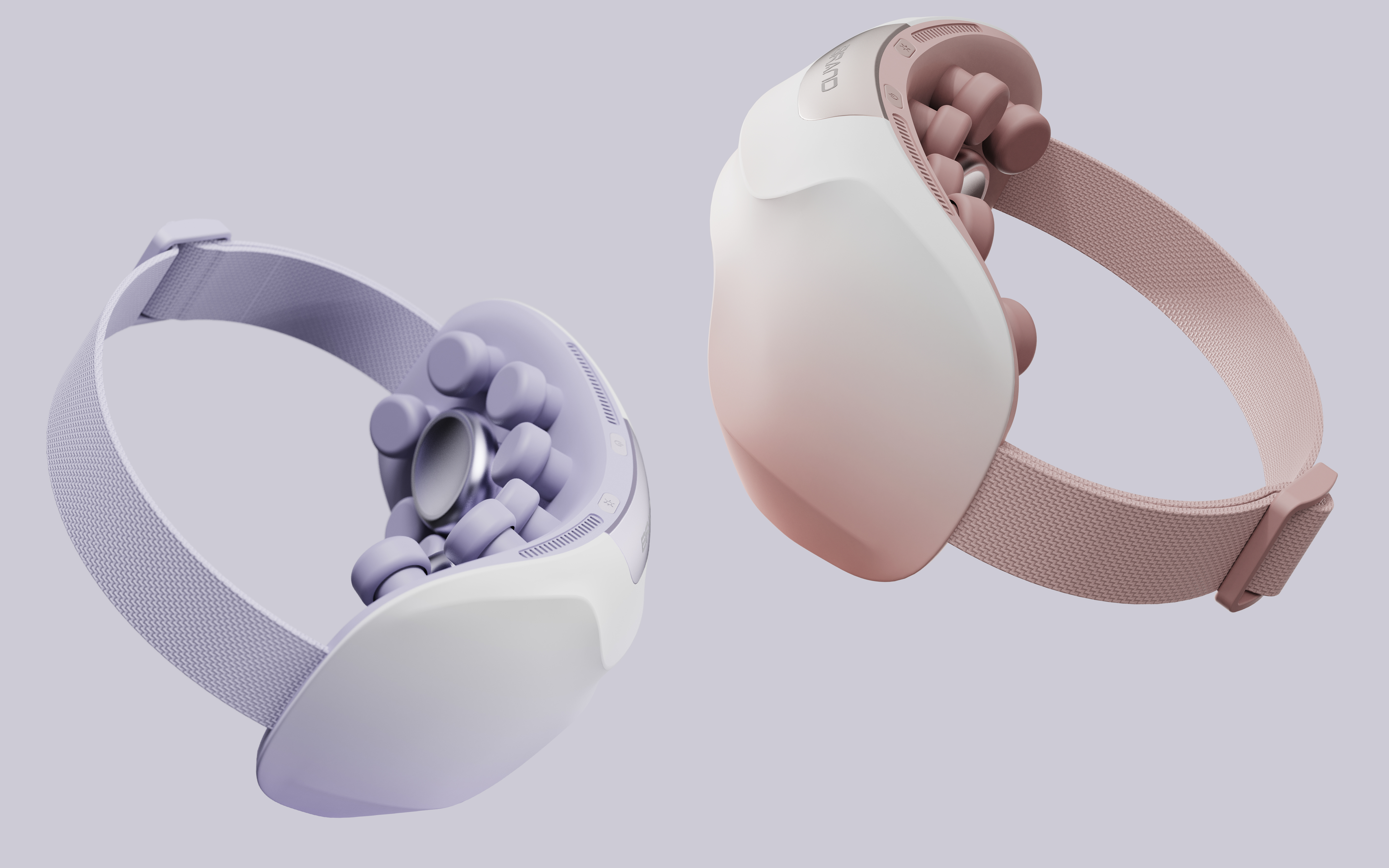 Eye massage instrument，Cold and hot compress massage device，Gehu，Purple tone，Gradient，Vanishing surface，like a breath of fresh air，Cure system，