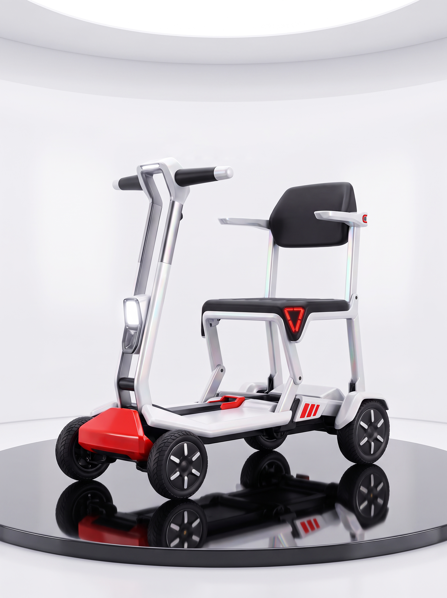 Electric car for the elderly，Folding bike，Caring design，Concept Car，