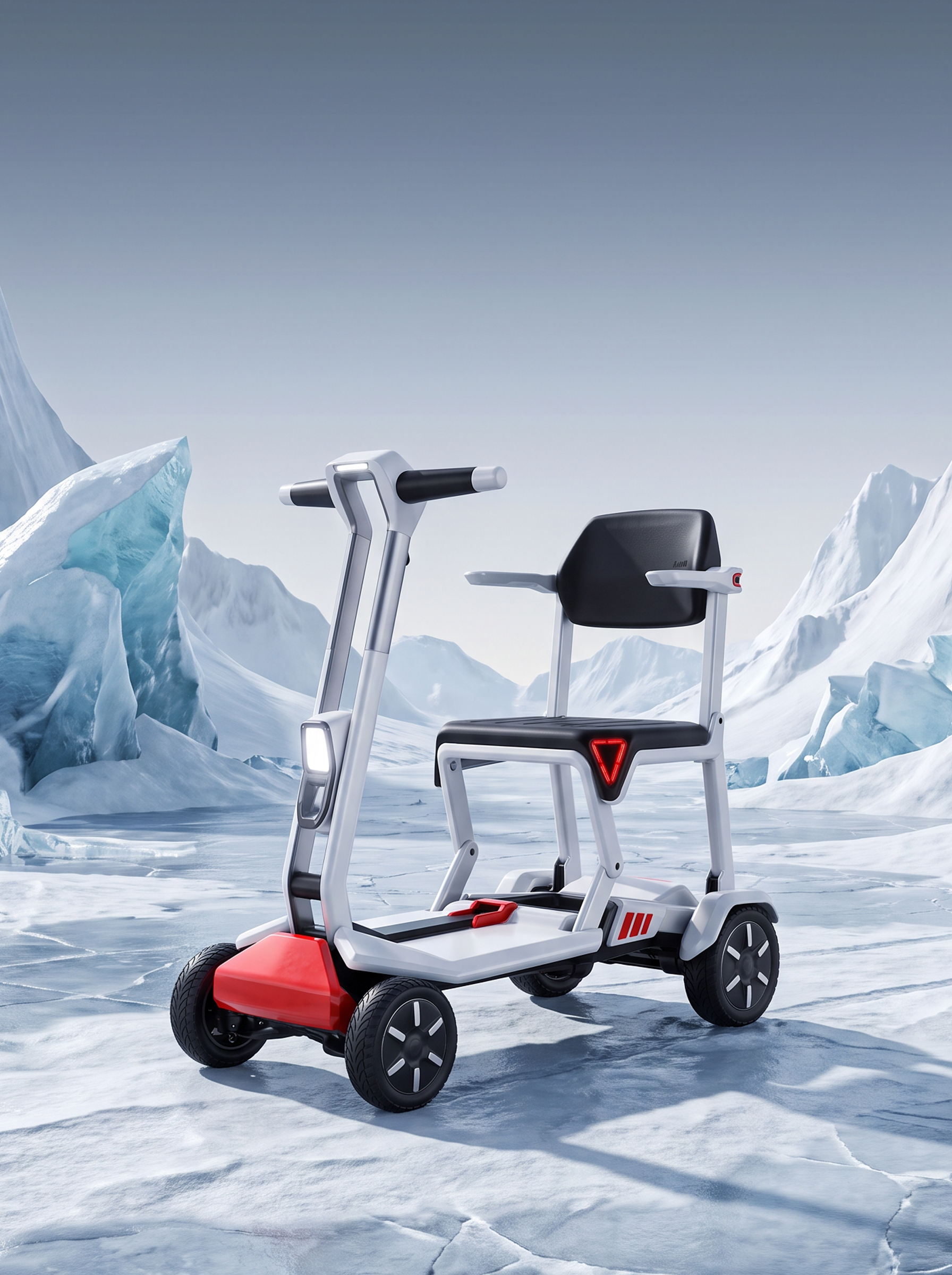 Electric car for the elderly，Folding bike，Caring design，Concept Car，