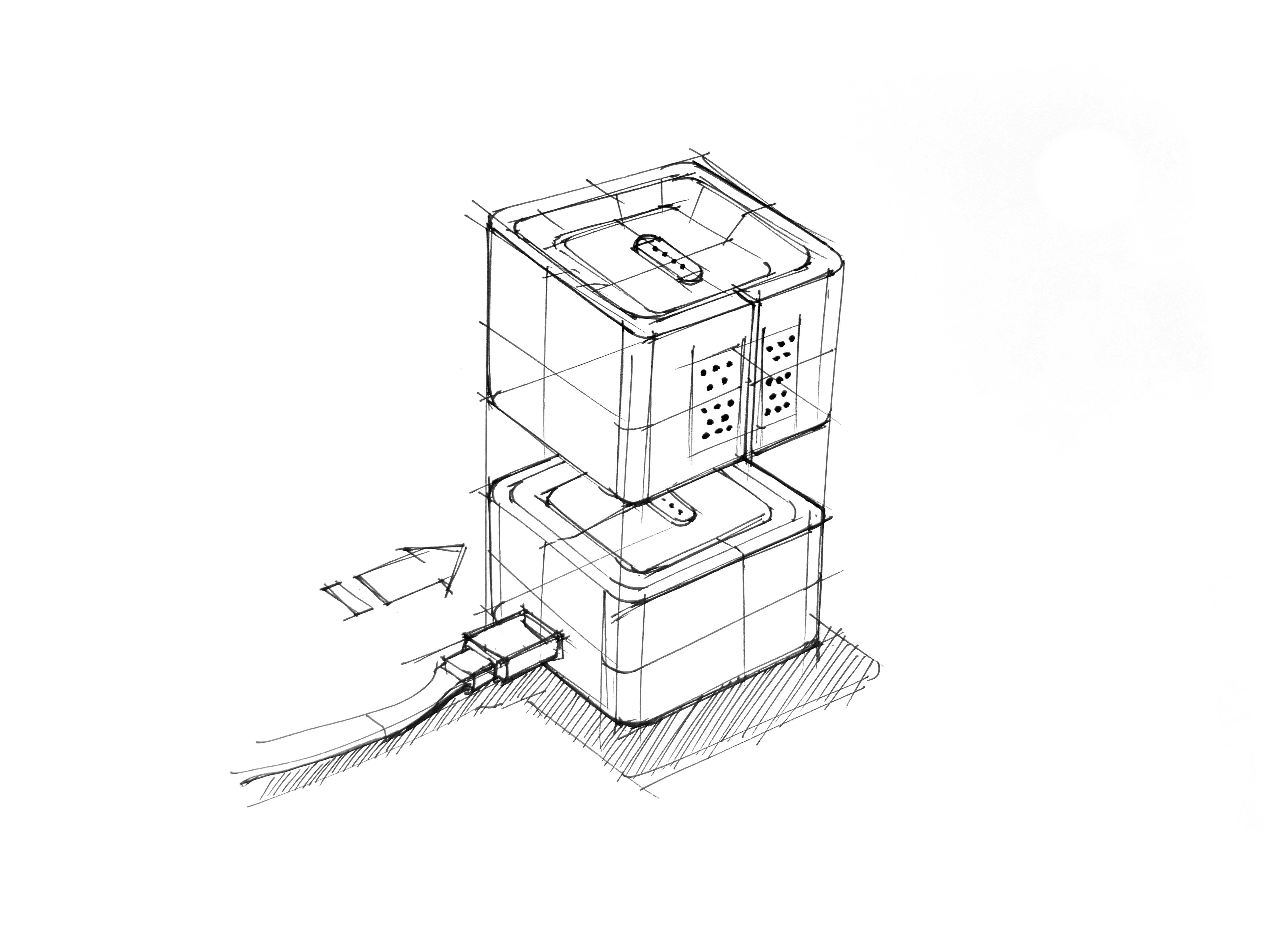 Product design hand-painted, industrial design hand-painted, hand-painted, line draft，