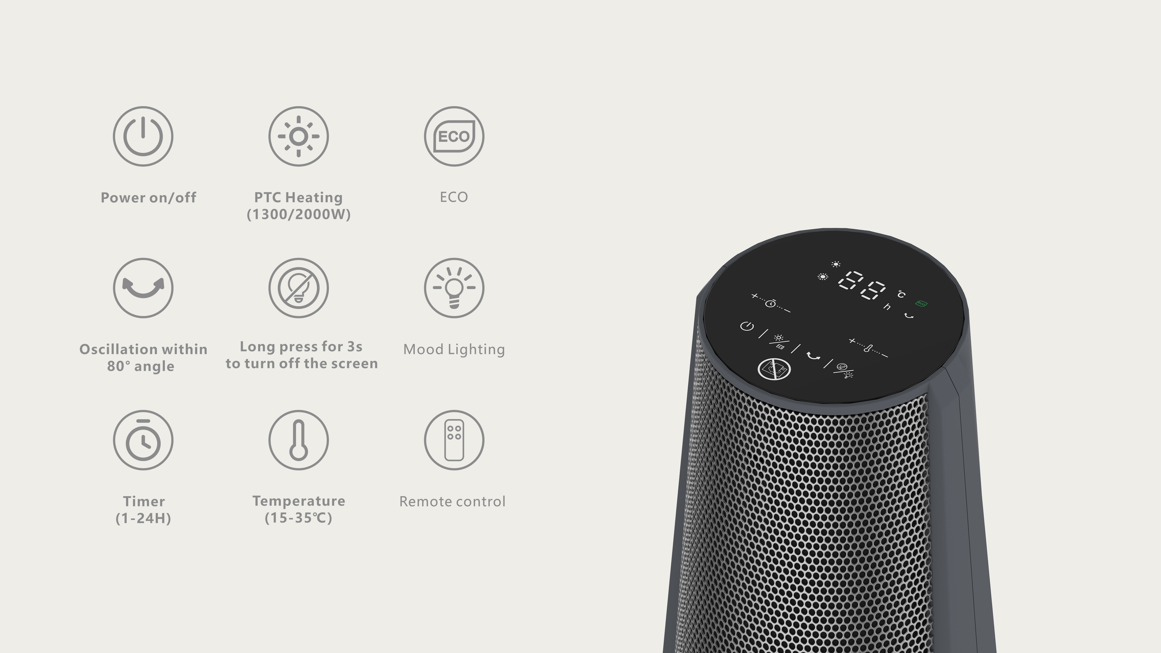 Heater，household electrical appliances，Two Seasons Home Appliances，Atmosphere sense，
