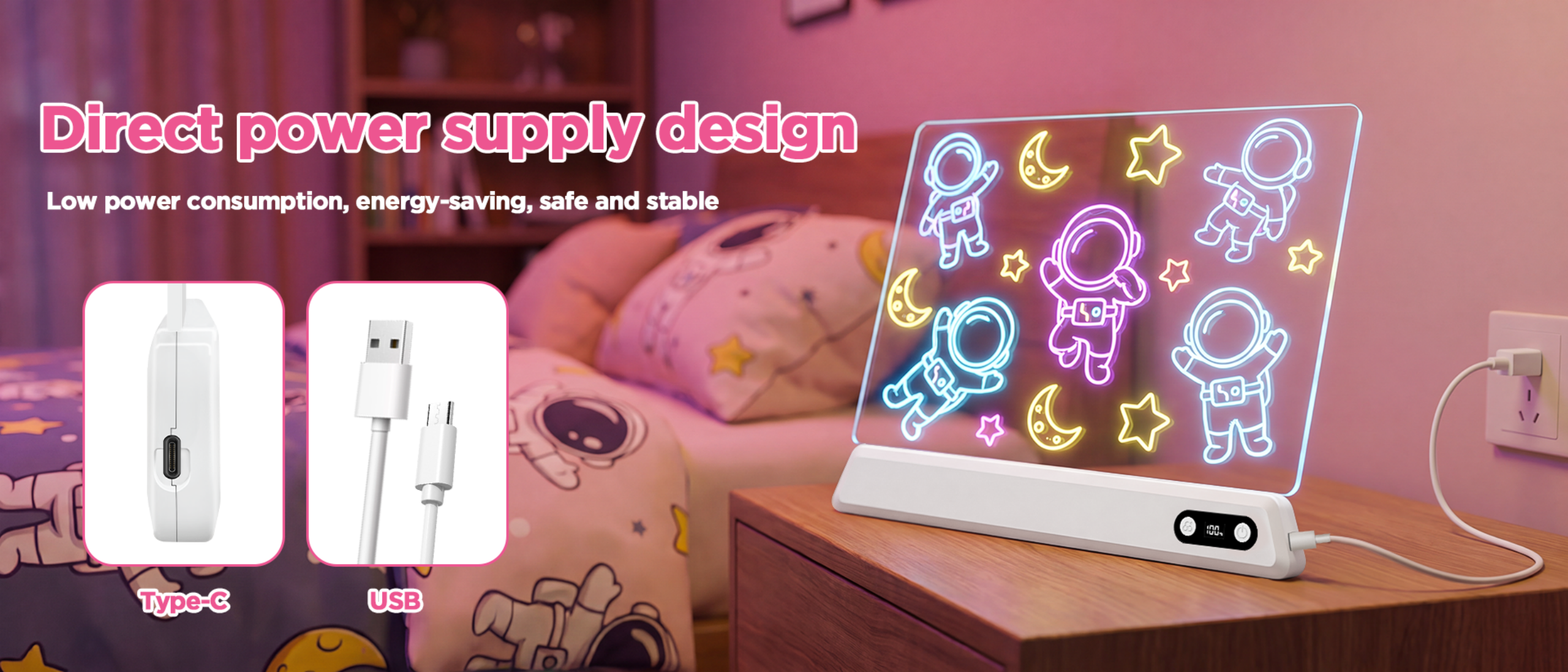 Luminous Sketchpad，Drawing board lamp，Children's drawing board，