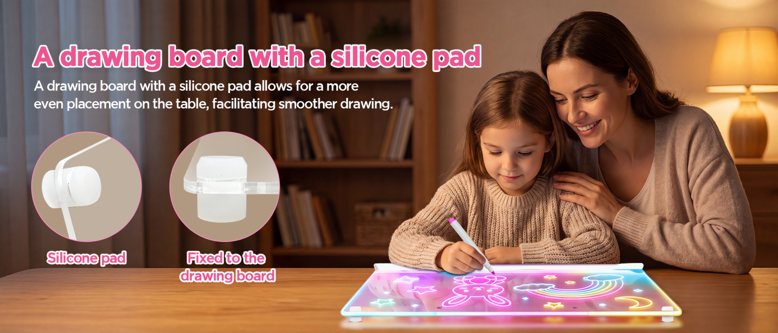 Luminous Sketchpad，Drawing board lamp，Children's drawing board，
