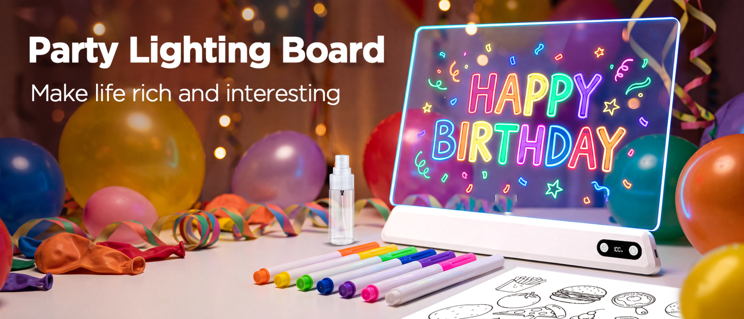 Luminous Sketchpad，Drawing board lamp，Children's drawing board，