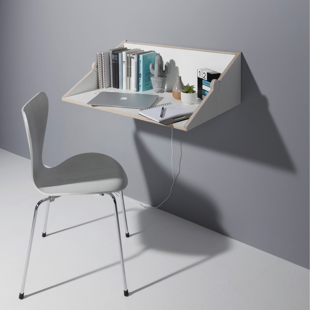 Simplicity，white，desk，bookshelf，