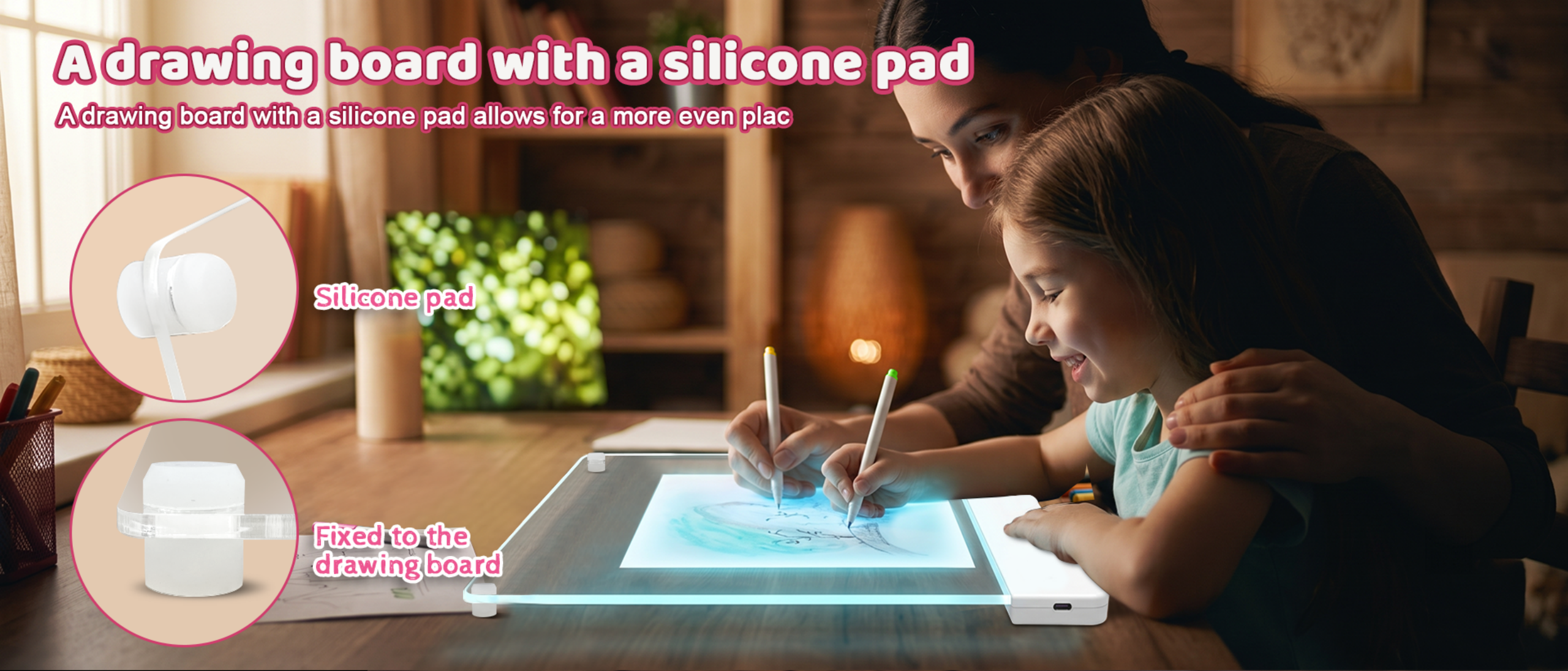 Drawing board lamp，Luminous Sketchpad，Drawing board，