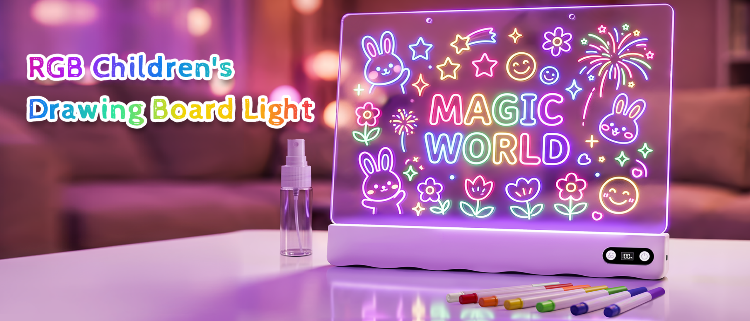 Drawing board lamp，Luminous Sketchpad，Drawing board，