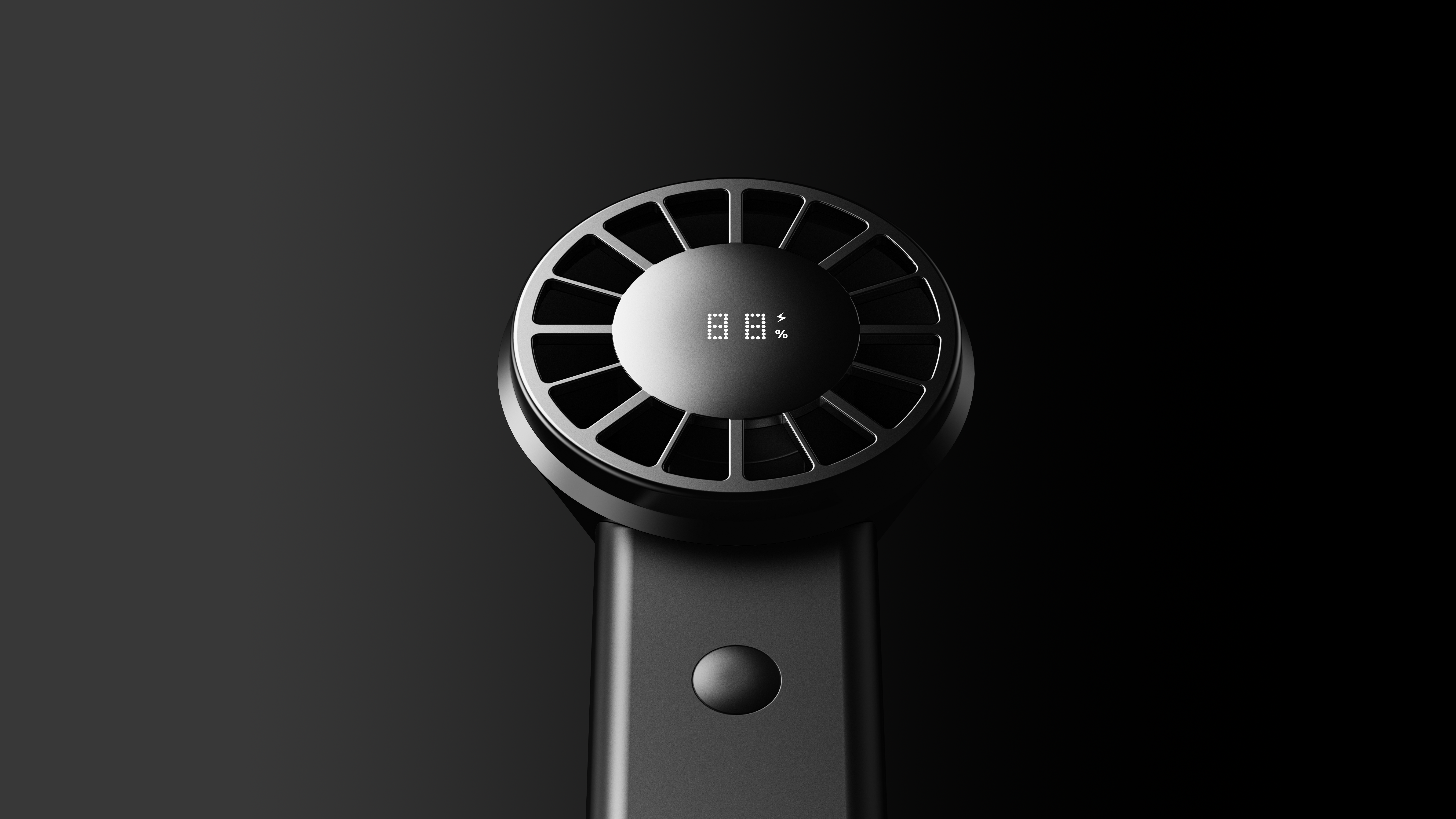Minimalist. Restraint. Man-machine function. Small fan. Black Advanced，