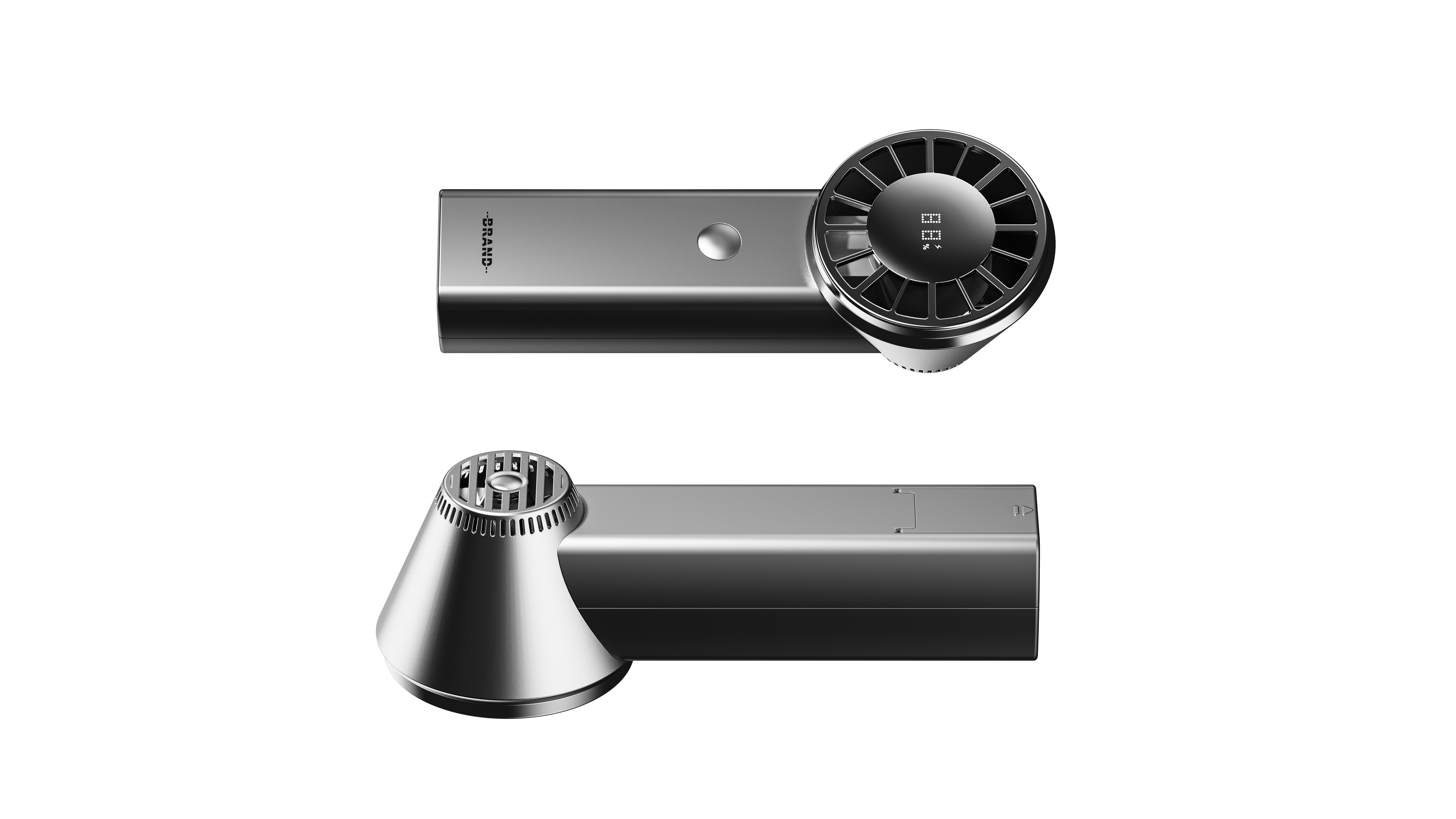 Minimalist. Restraint. Man-machine function. Small fan. Black Advanced，