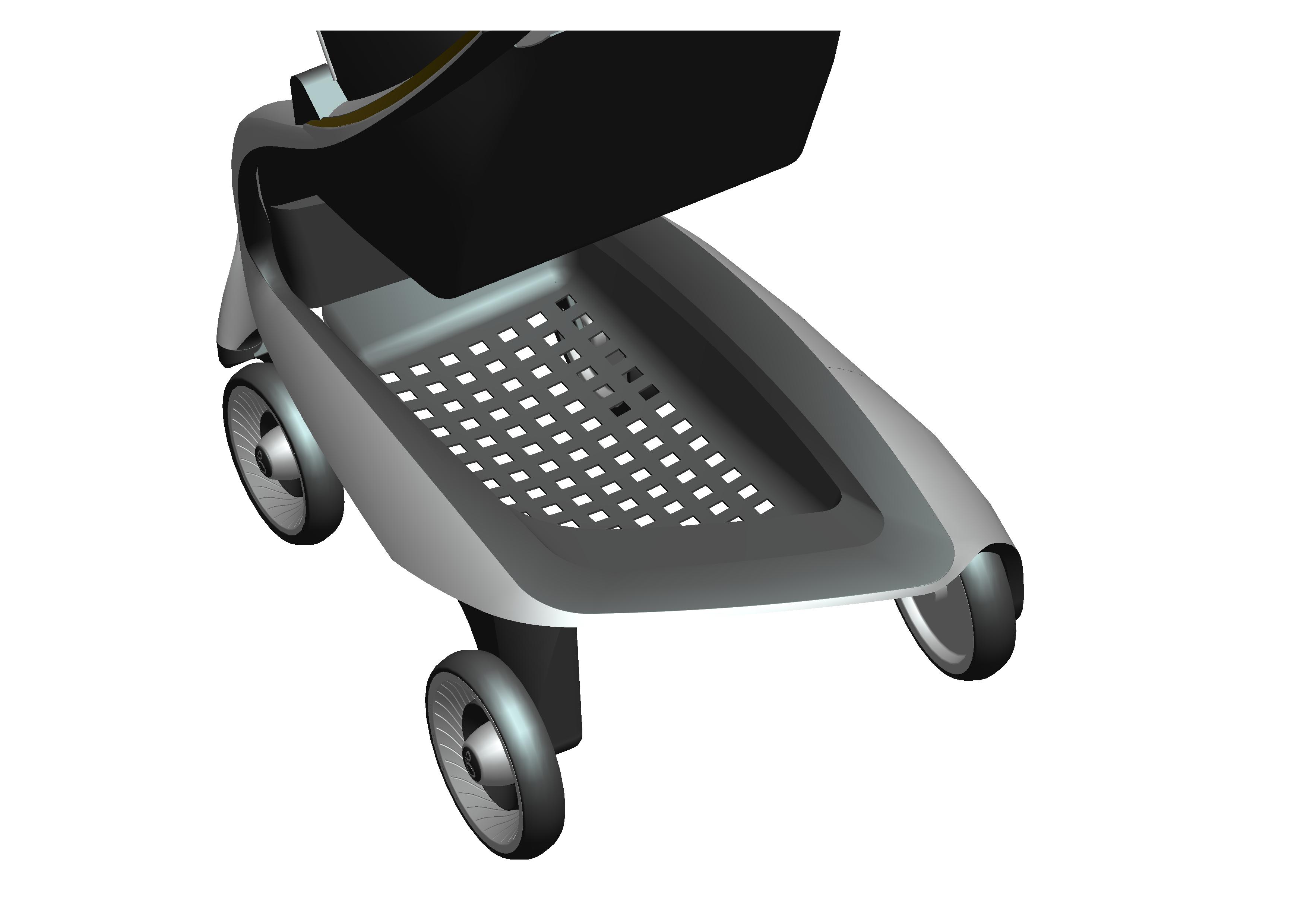 Large curved asymmetric stroller，