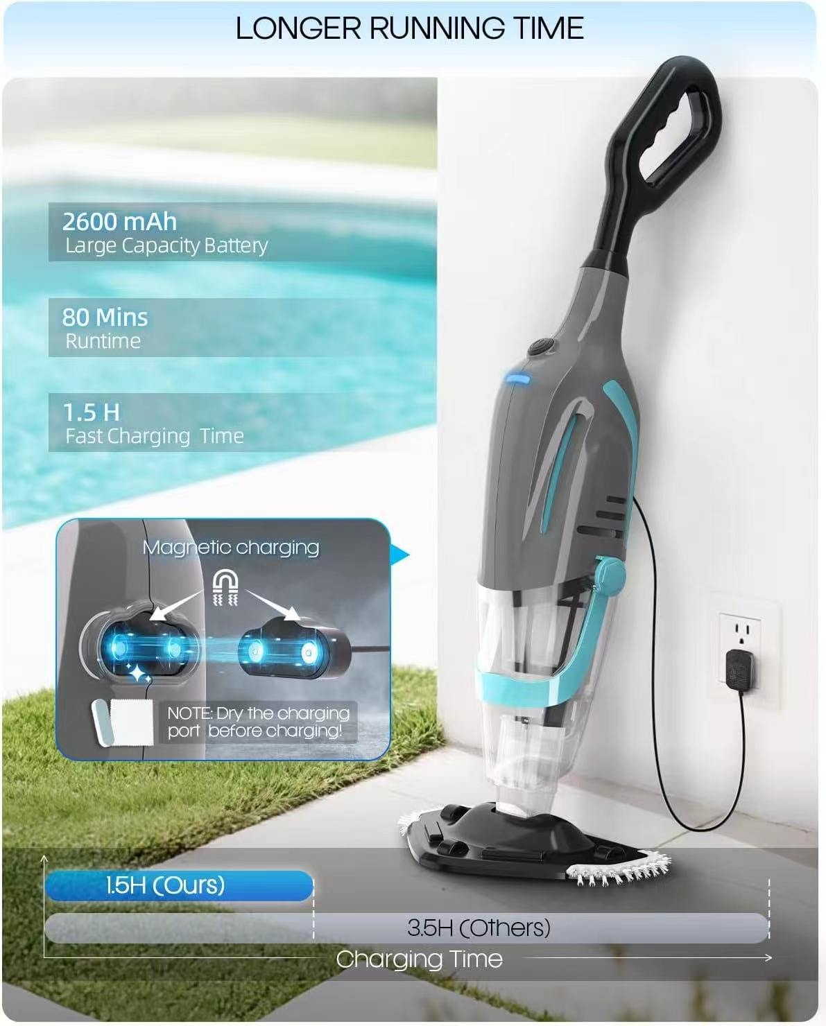 Pool vacuum, pool cleaning robot，