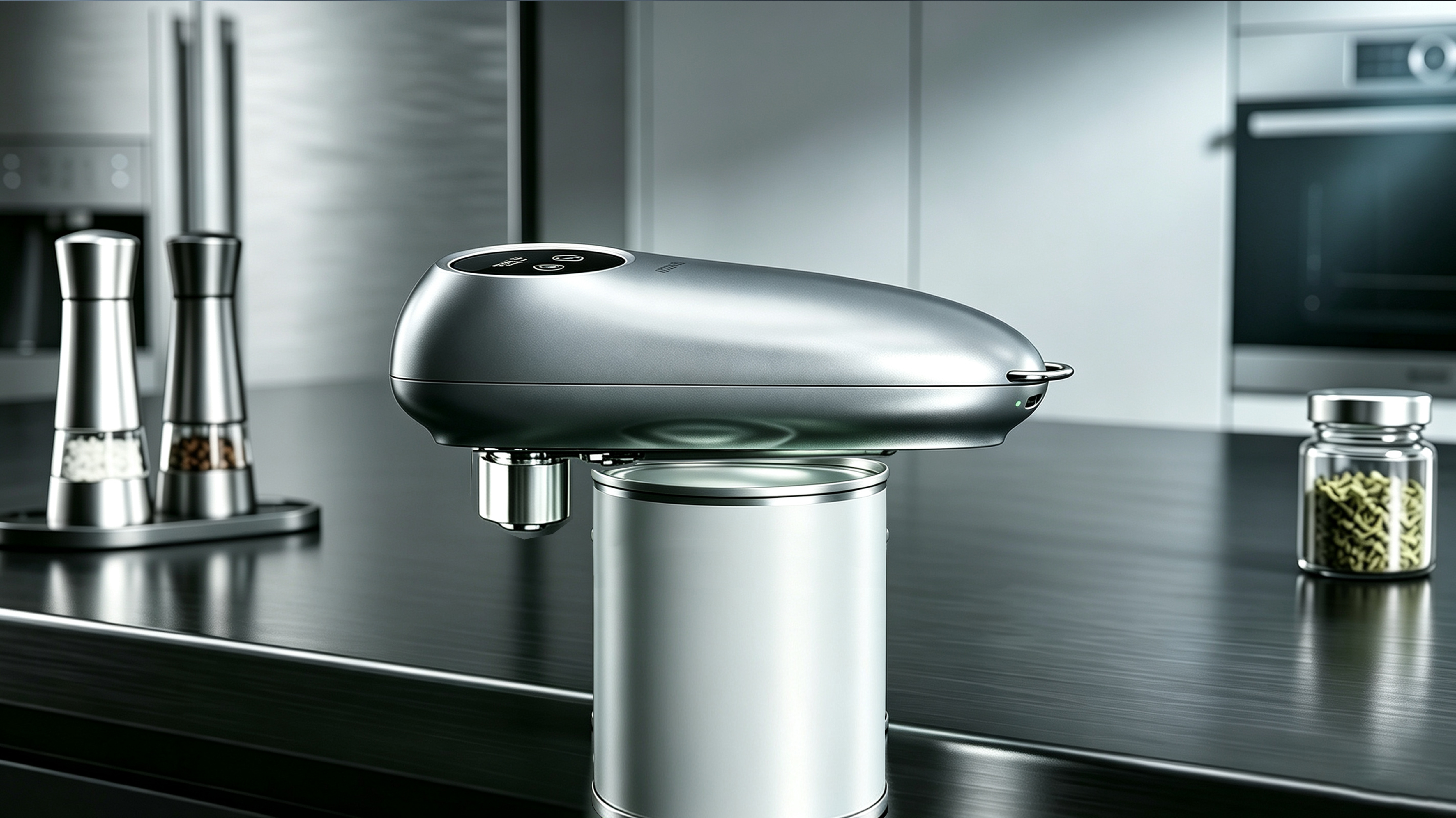 Electric can opener kitchen tools industrial design streamline shape，