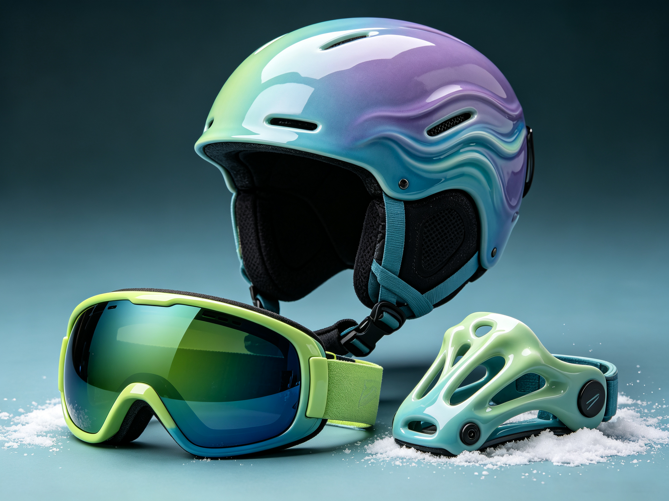 Ski equipment (helmet/snow goggles/fixer, etc.)，