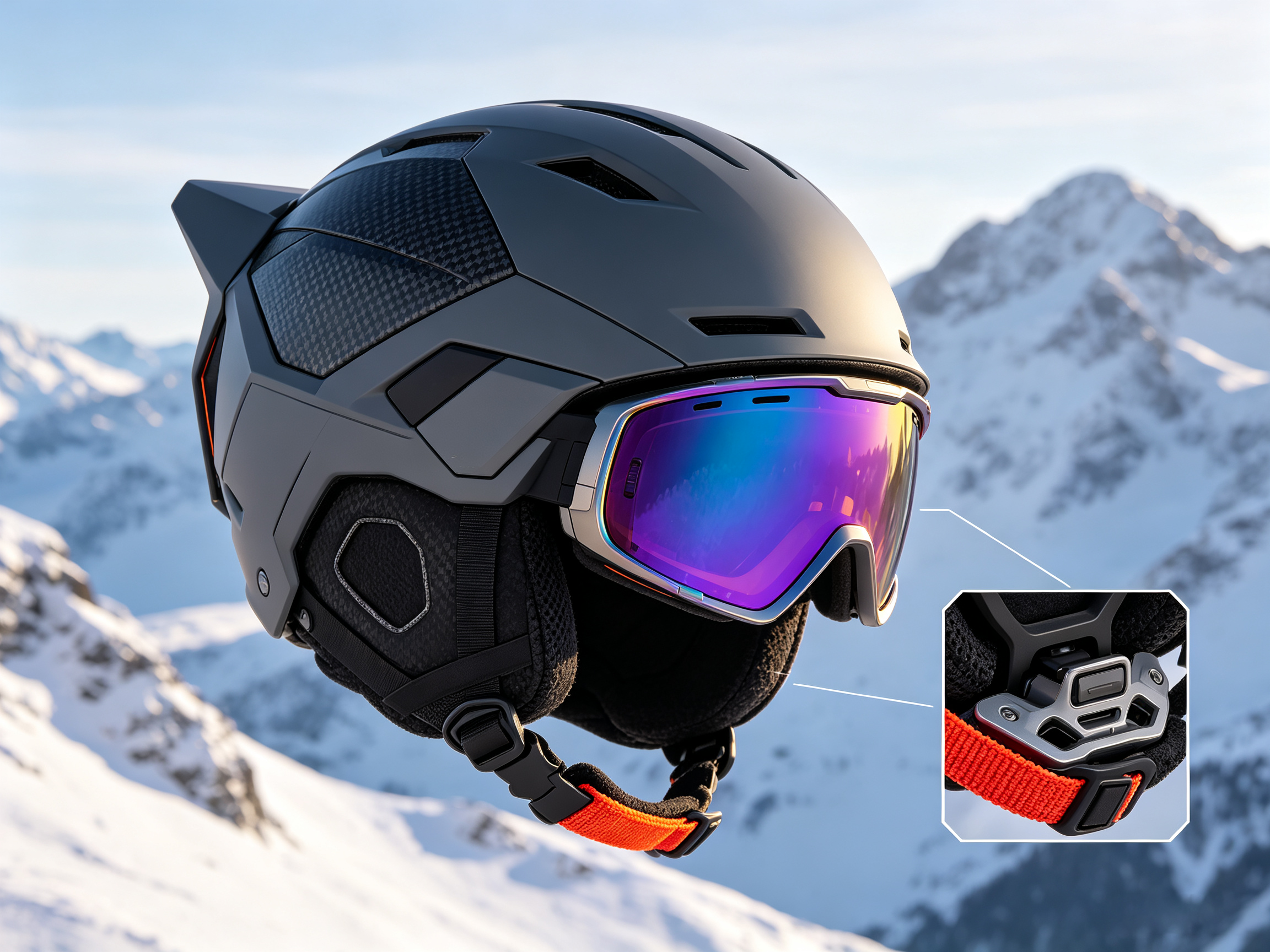 Ski equipment (helmet/snow goggles/fixer, etc.)，