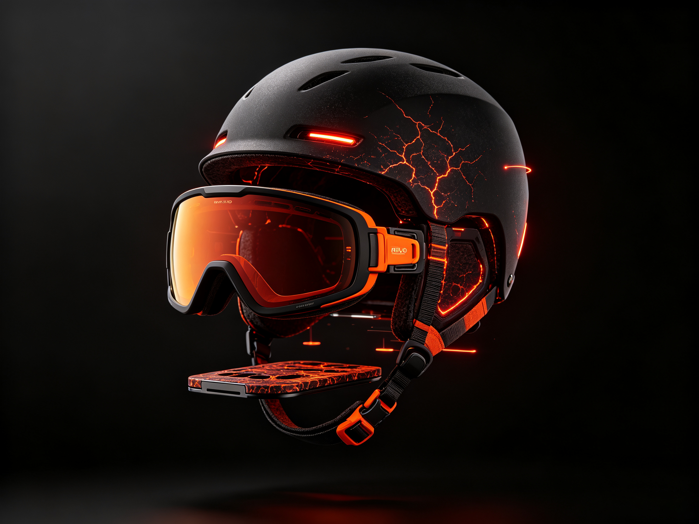 Ski equipment (helmet/snow goggles/fixer, etc.)，