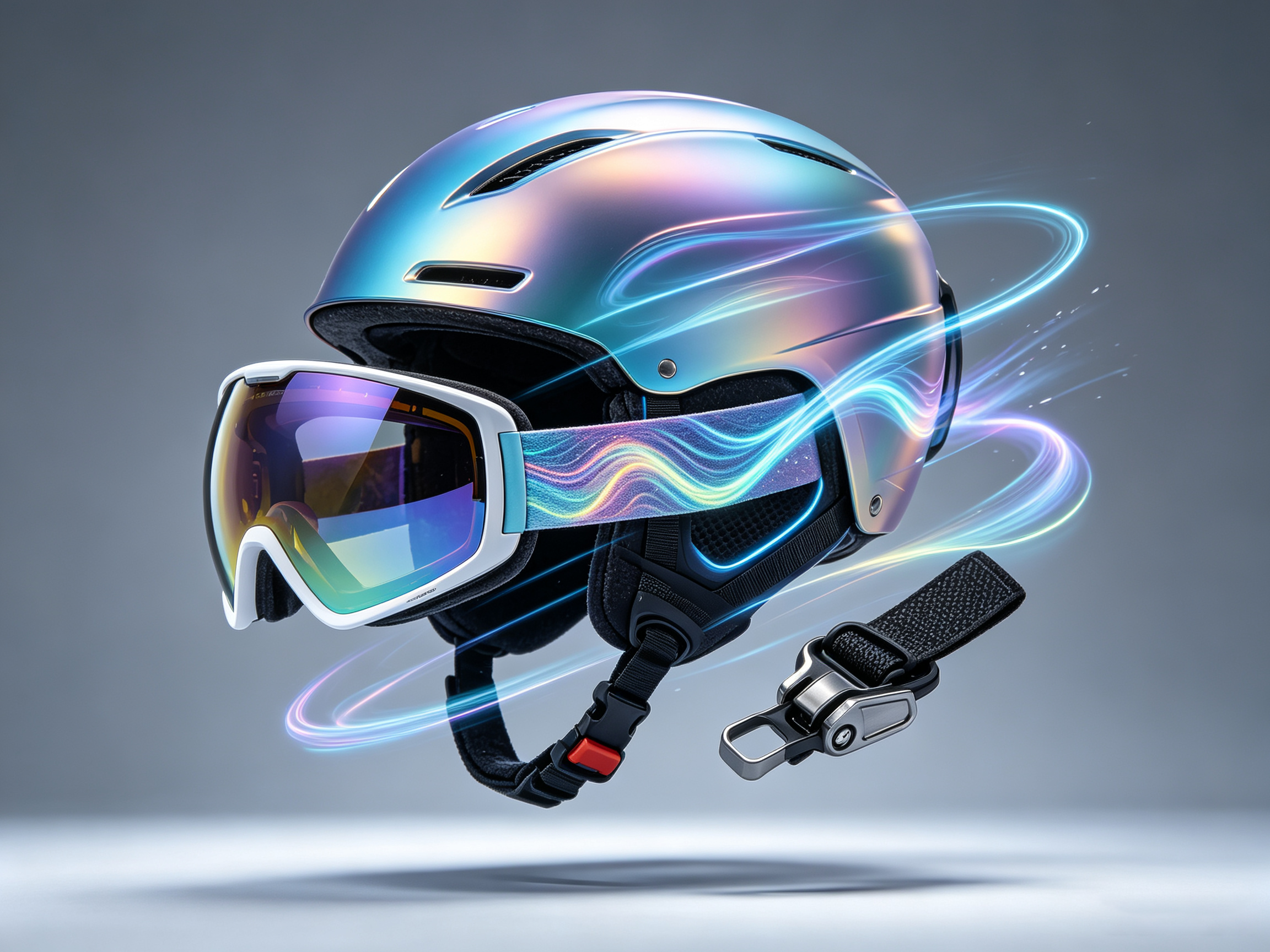 Ski equipment (helmet/snow goggles/fixer, etc.)，