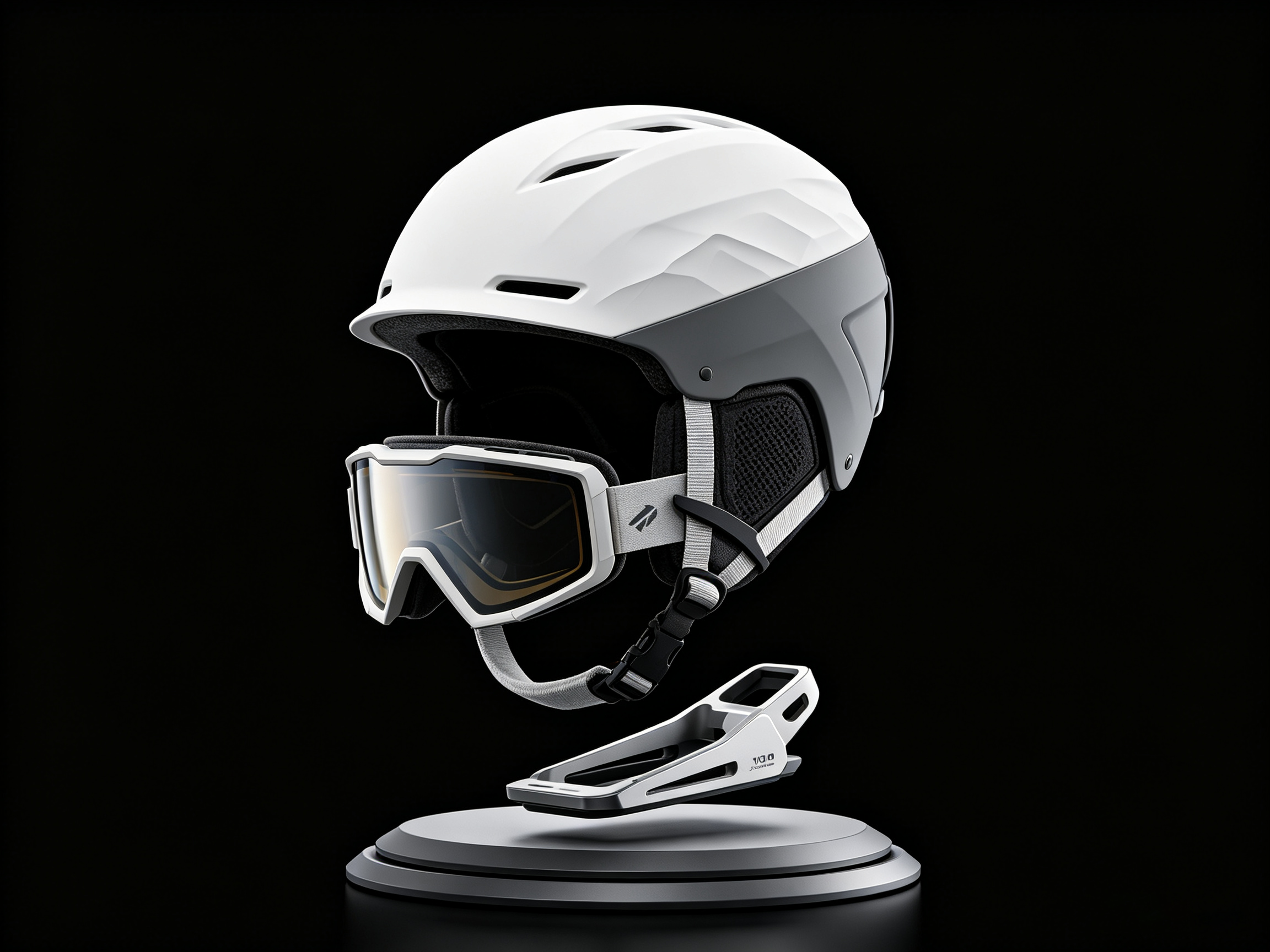Ski equipment (helmet/snow goggles/fixer, etc.)，