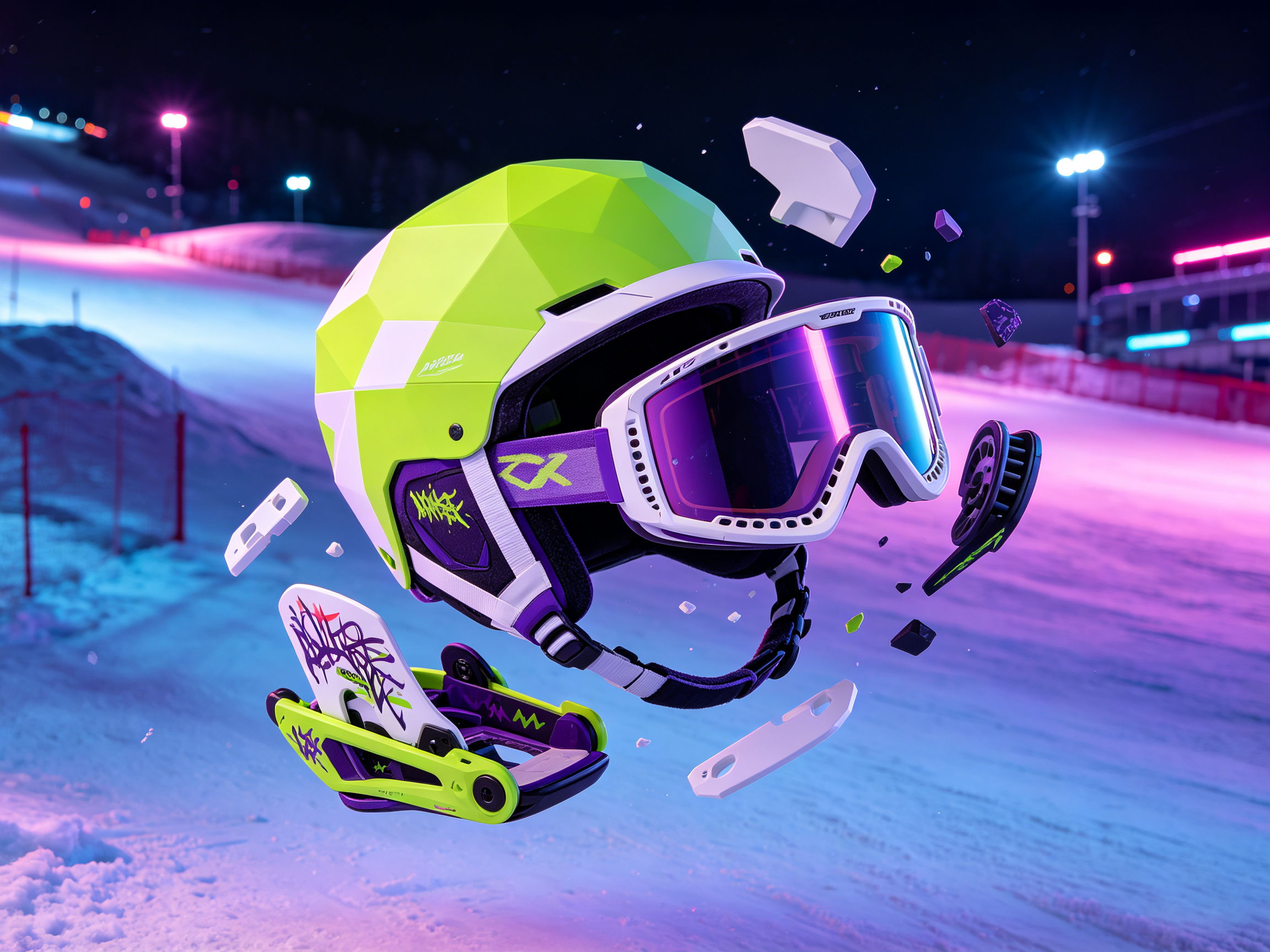 Skiing Equipment (Helmet/Ski Goggles/Bindings, etc.) 2，
