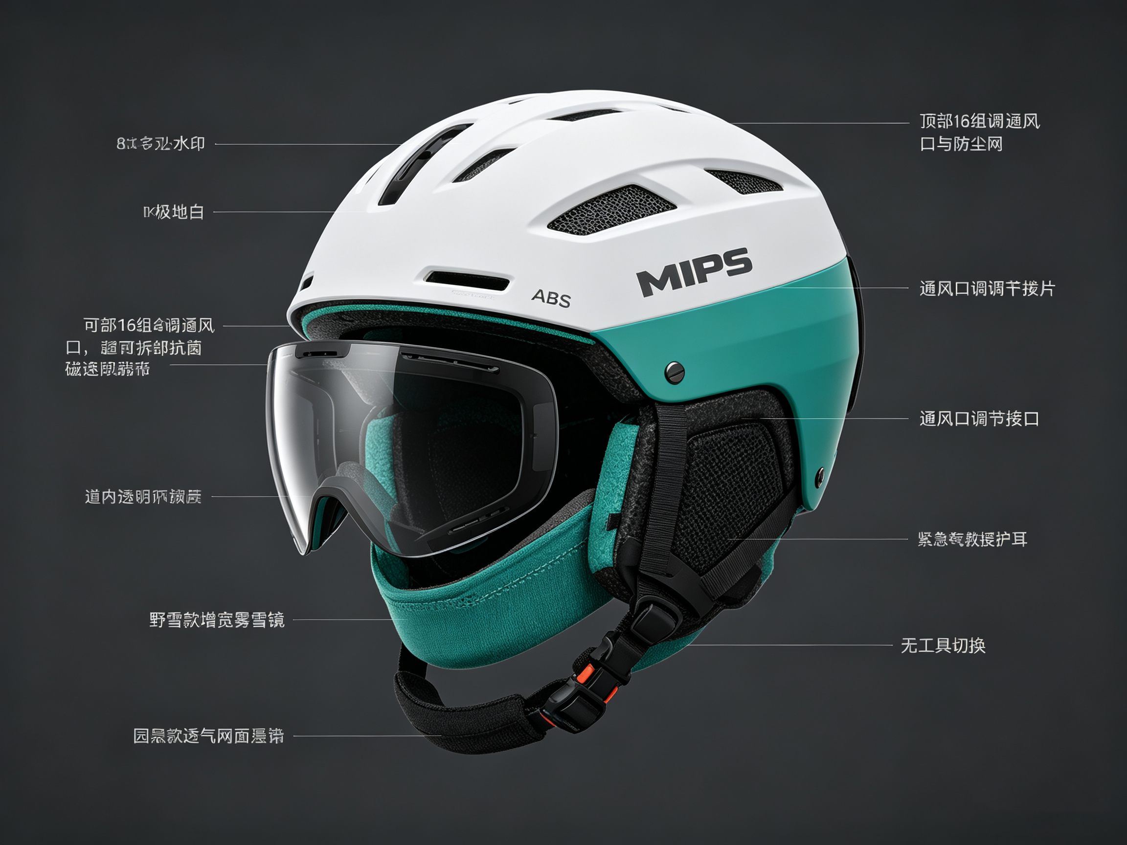 Skiing Equipment (Helmet/Ski Goggles/Bindings, etc.) 2，