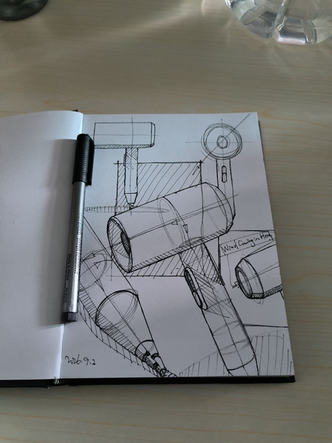 Hand drawn，hair drier，