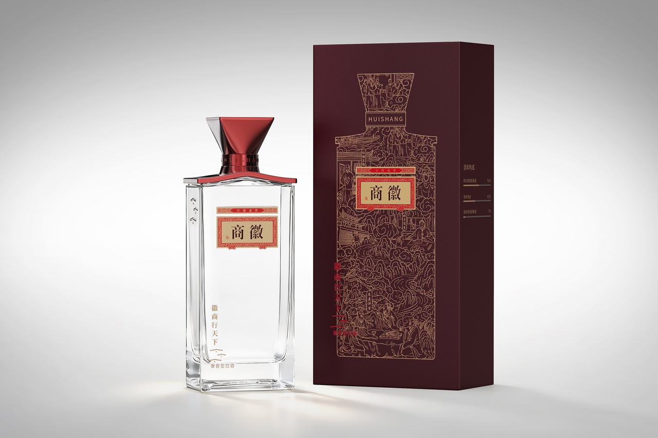 Packaging Design of Huishang Liquor，Baijiu packaging design，Brand image design，Product image design，Packaging Design of Huishang Liquor，Bottle design，Baijiu packaging design，Brand image design，Product image design，Bottle design，
