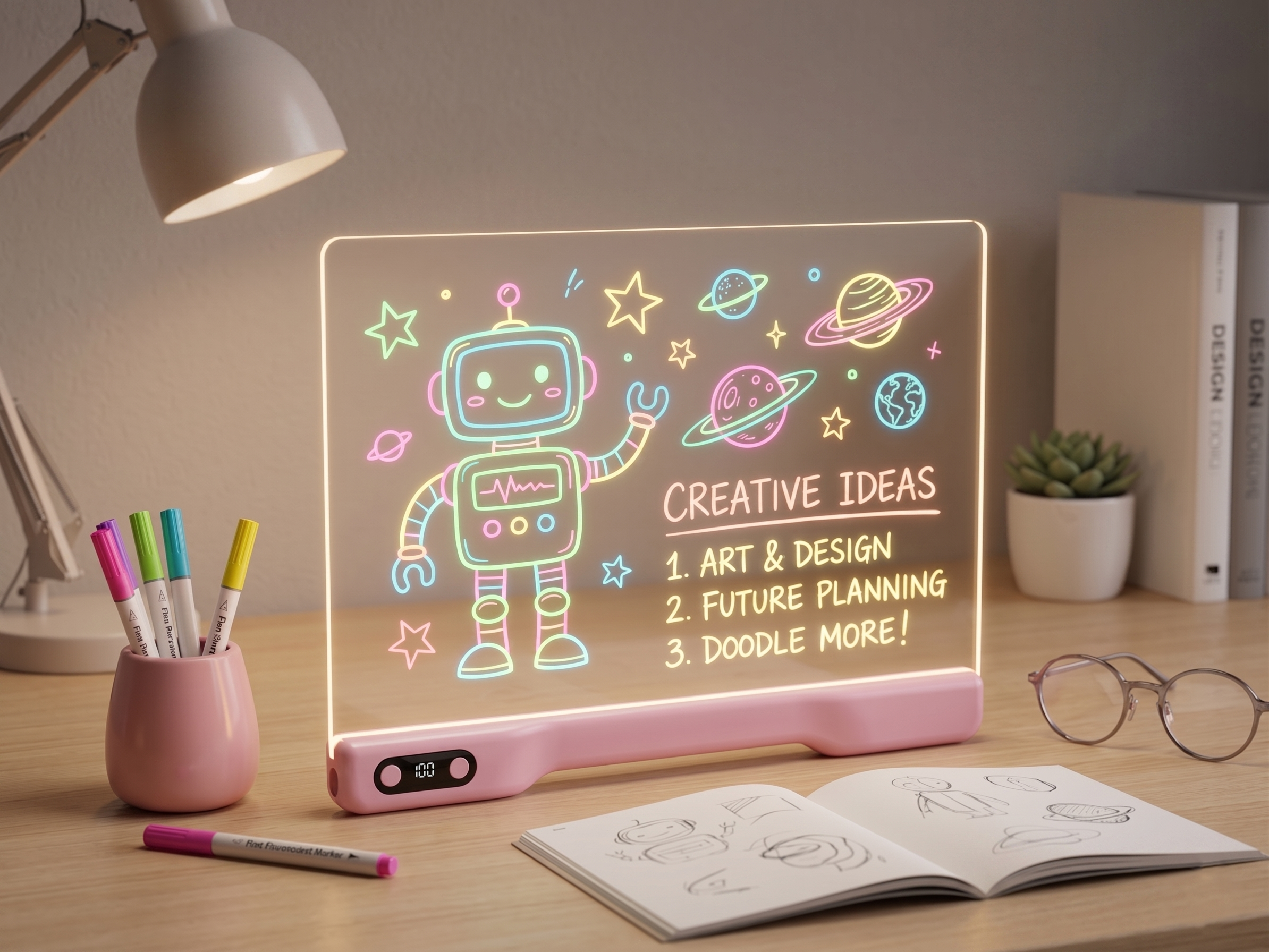 Technology, affinity, drawing board, LED.，