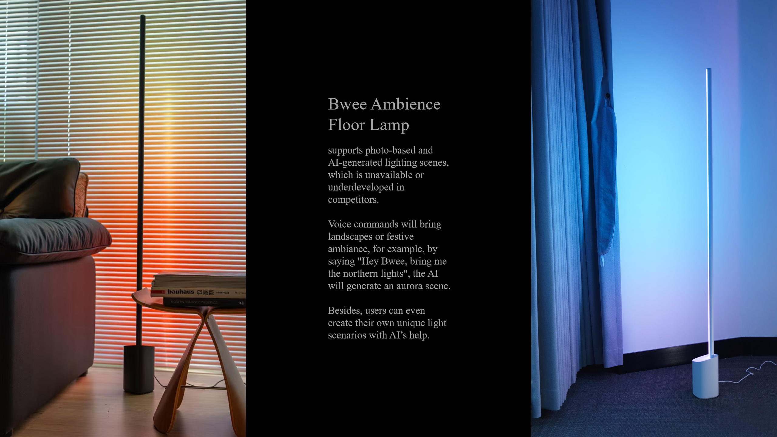 Smart home，Intelligent lighting，Ambience lighting，AI emotional light，Full color atmosphere light，Ambience floor lamp，acousto-optic synchronization，