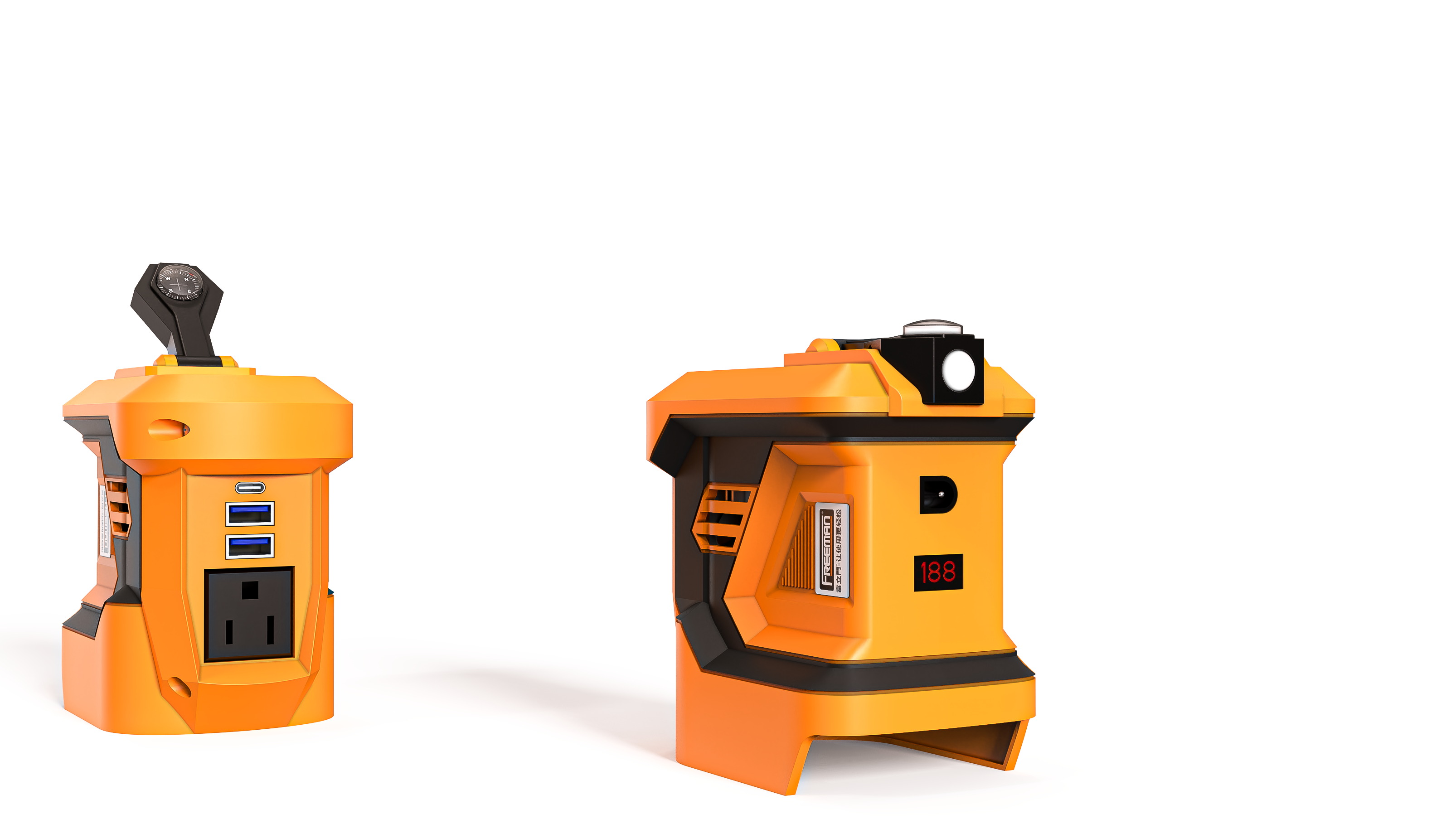 industrial design，inverter，Outdoor power supply，portable source，camping outfit，Hardcore tooling，