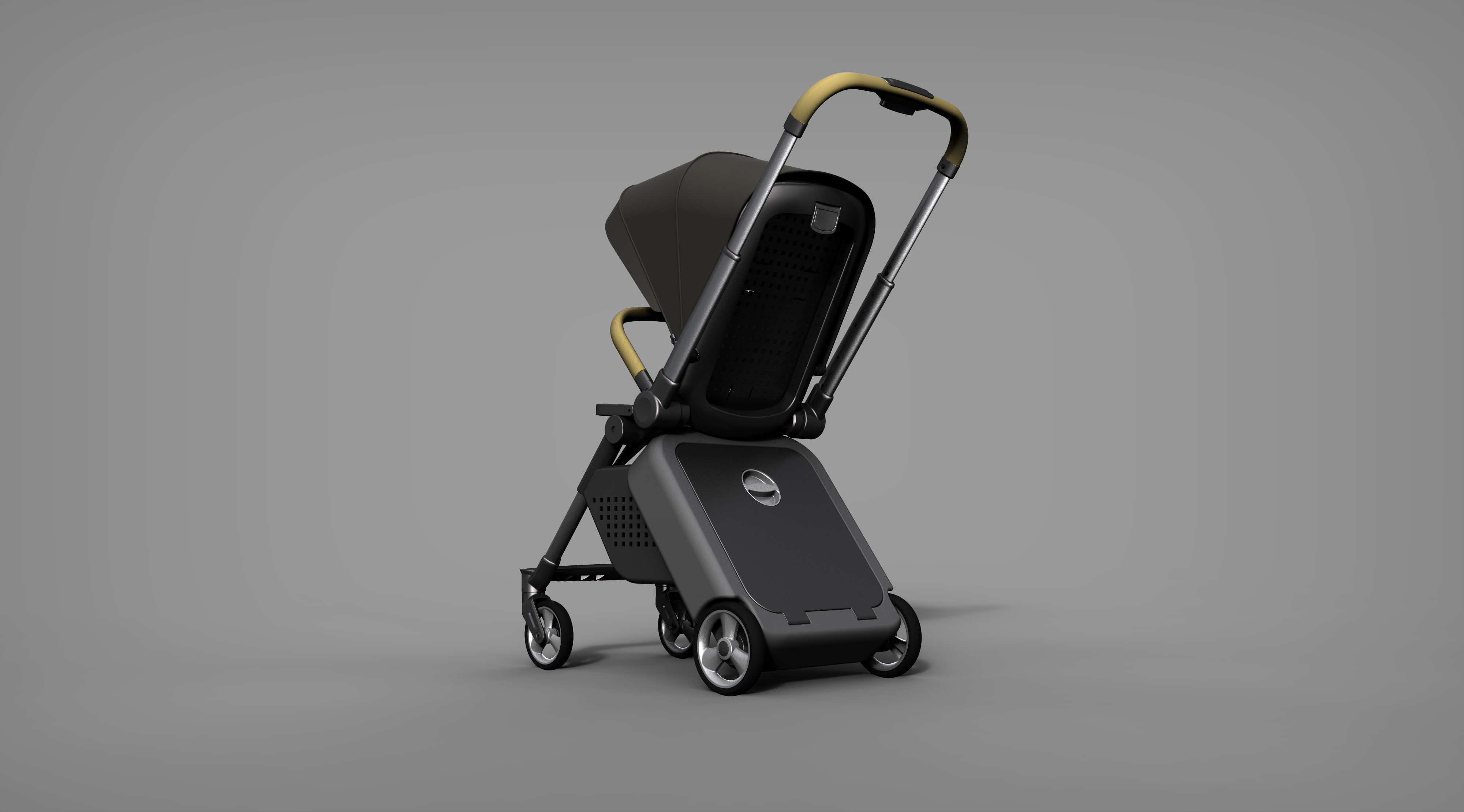 Can board the stroller，