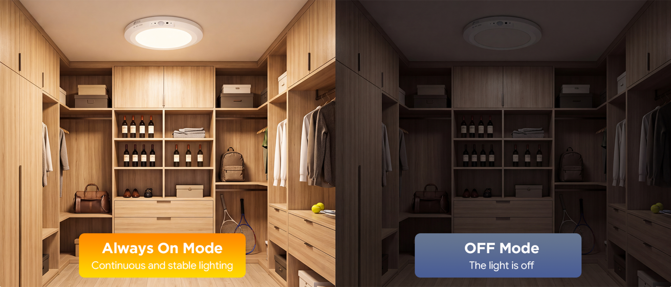 Rechargeable ceiling light，Ceiling lamp，Three-color ceiling lamp，