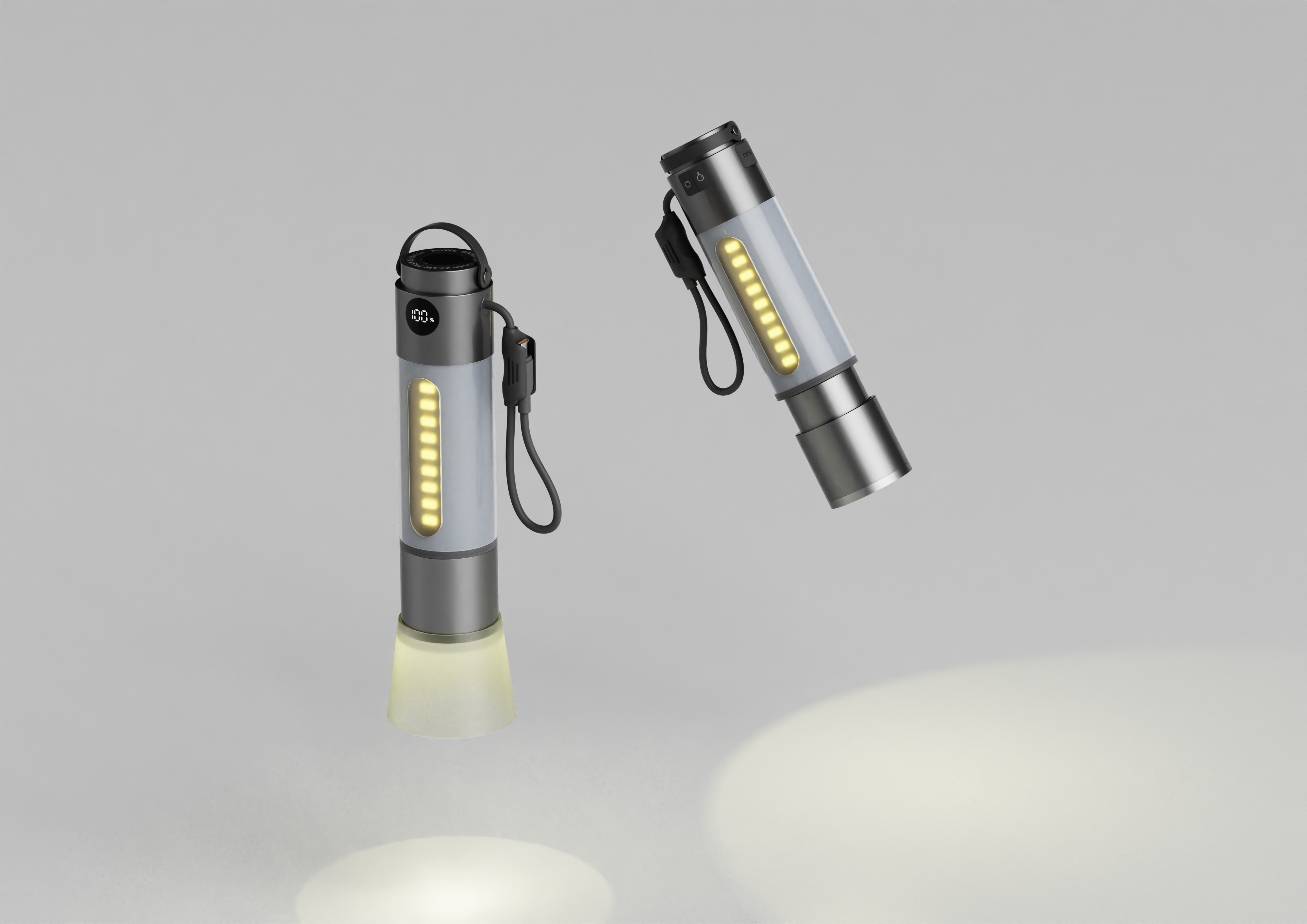 portable source，portable battery，Flashlight，Atmosphere lamp，Sense of science and technology，Lanyard data line，