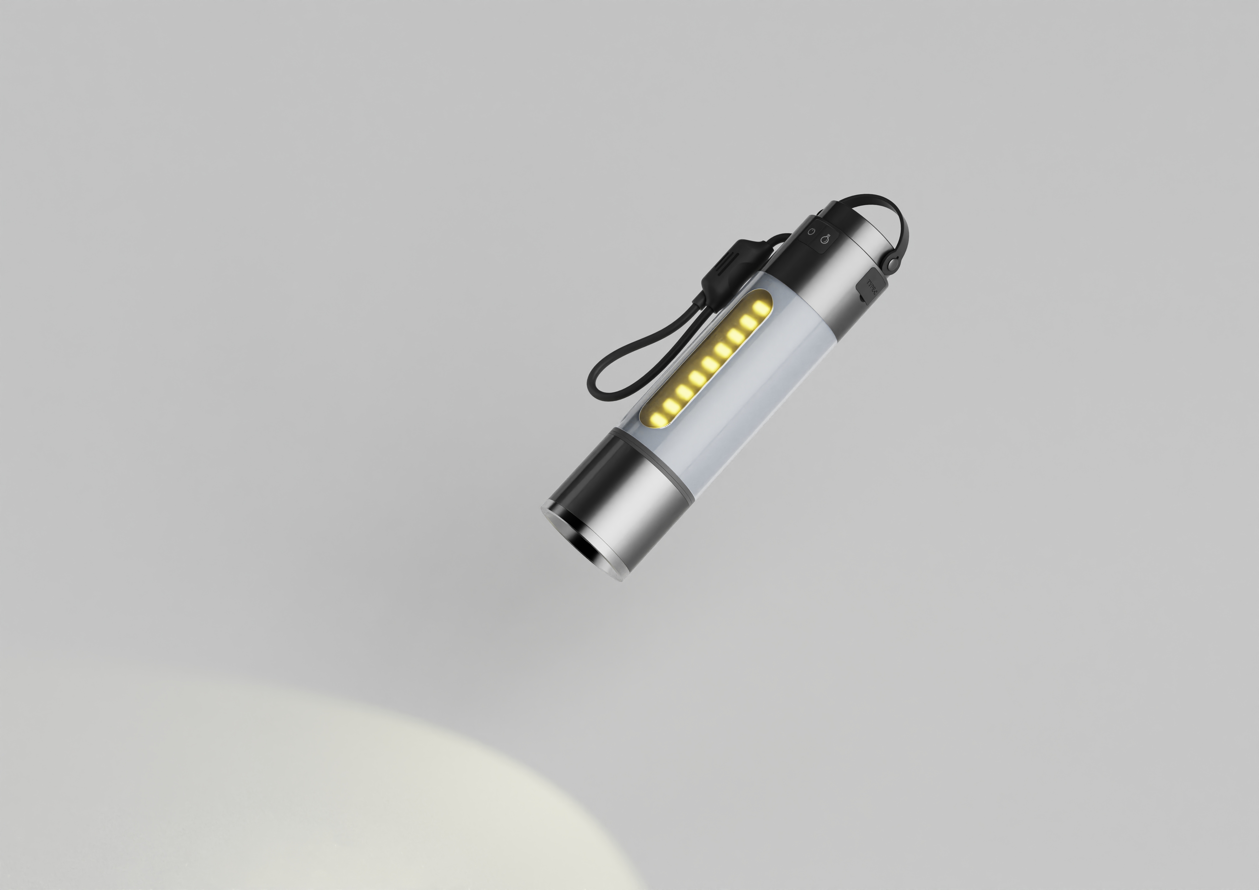 portable source，portable battery，Flashlight，Atmosphere lamp，Sense of science and technology，Lanyard data line，