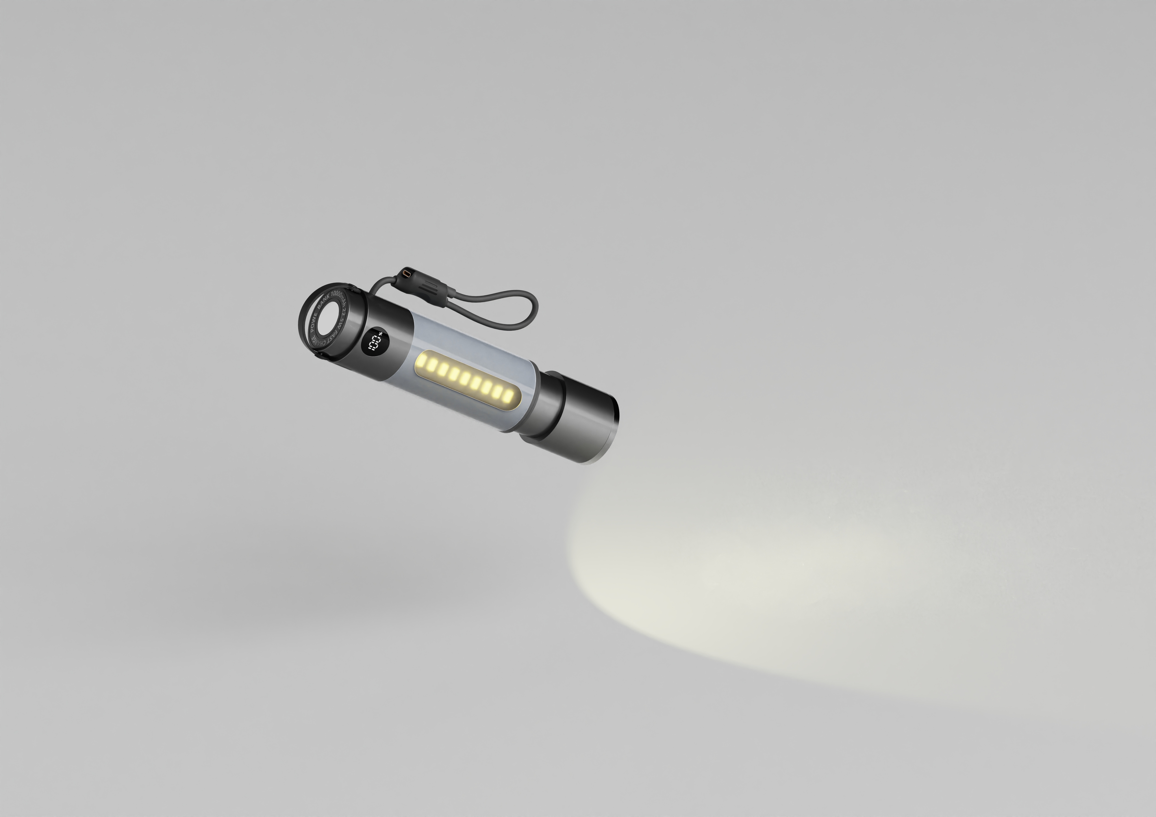 portable source，portable battery，Flashlight，Atmosphere lamp，Sense of science and technology，Lanyard data line，