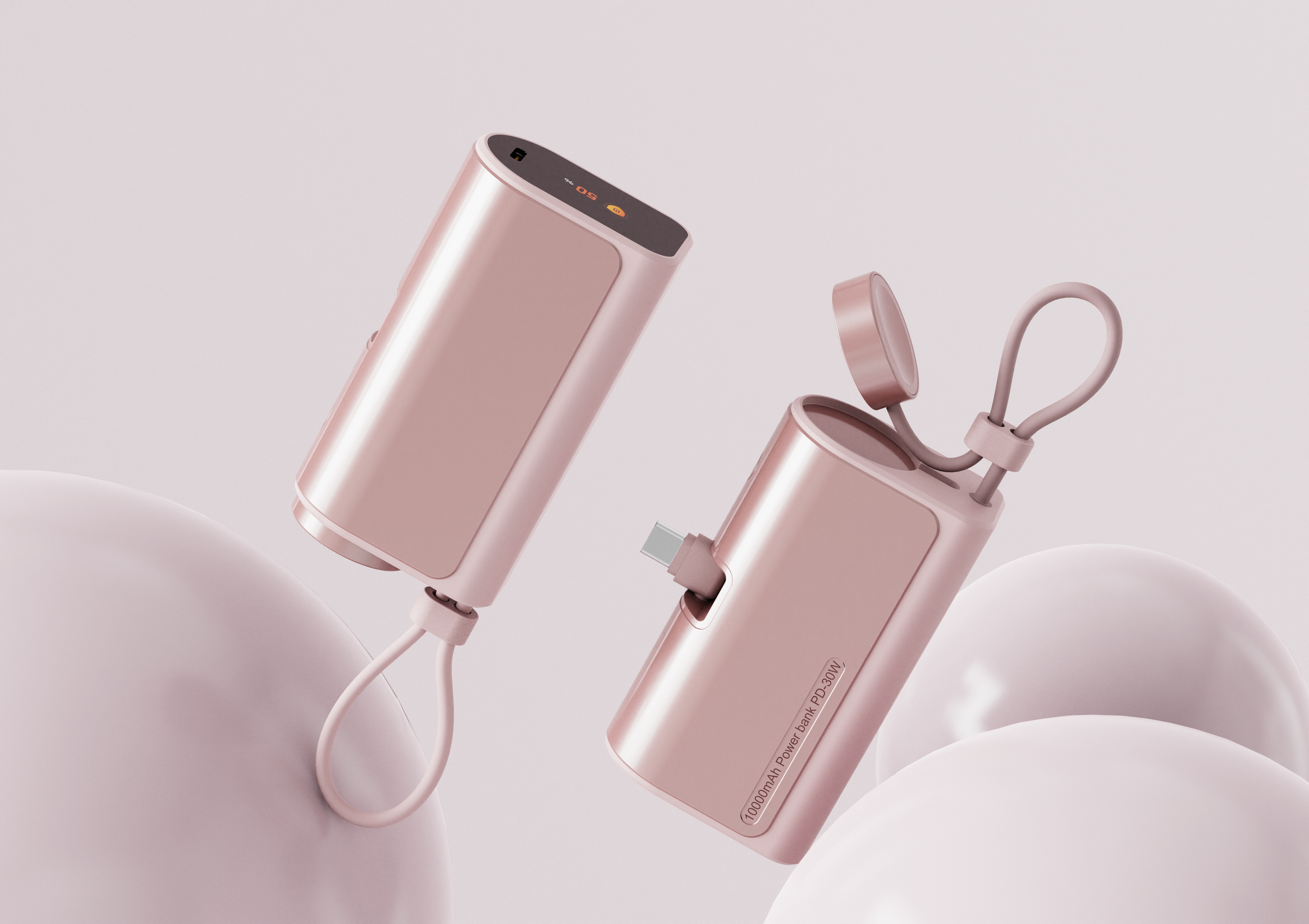 portable source，Modeling design，portable battery，Tail insertion，Watch charger，