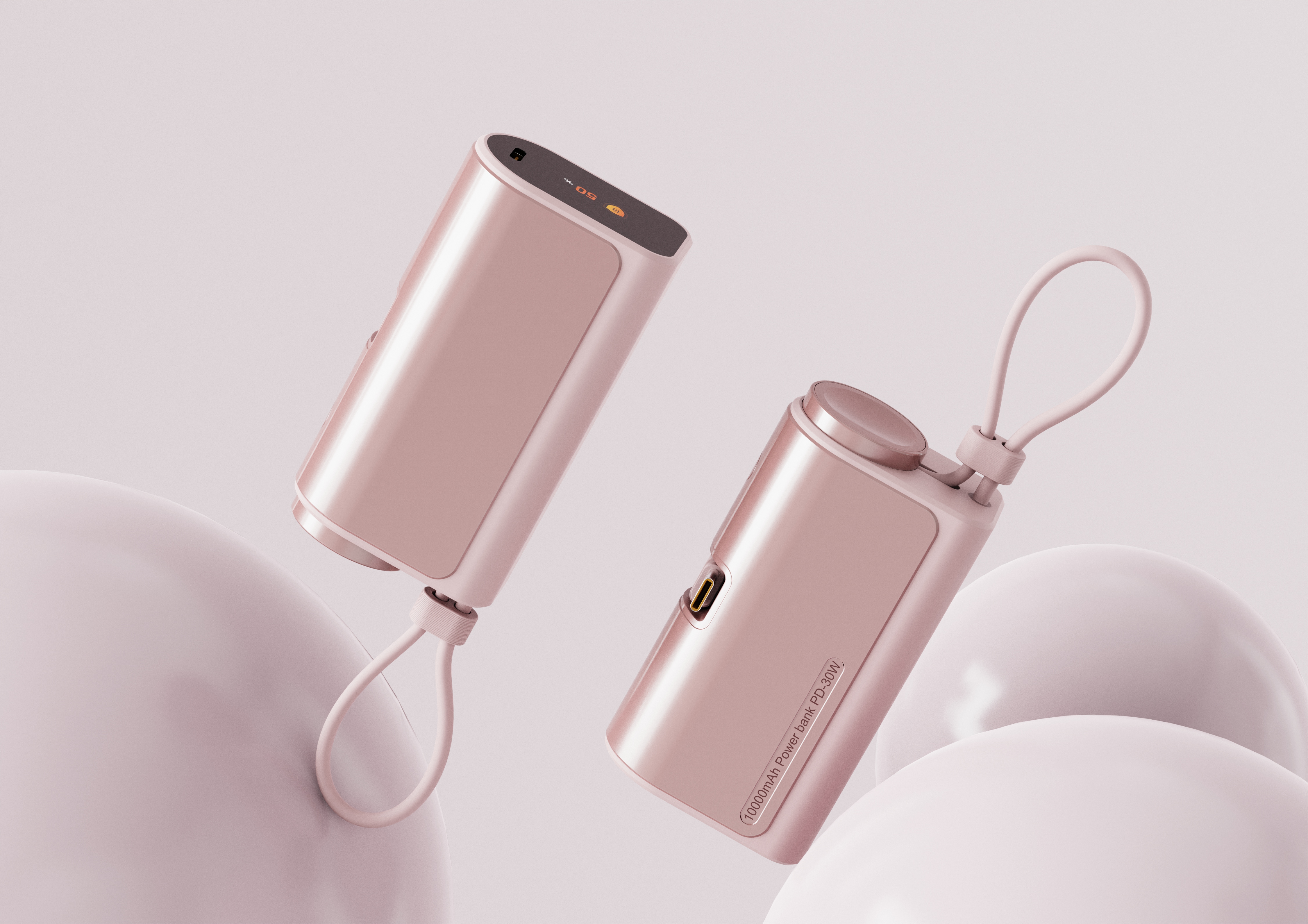 portable source，Modeling design，portable battery，Tail insertion，Watch charger，