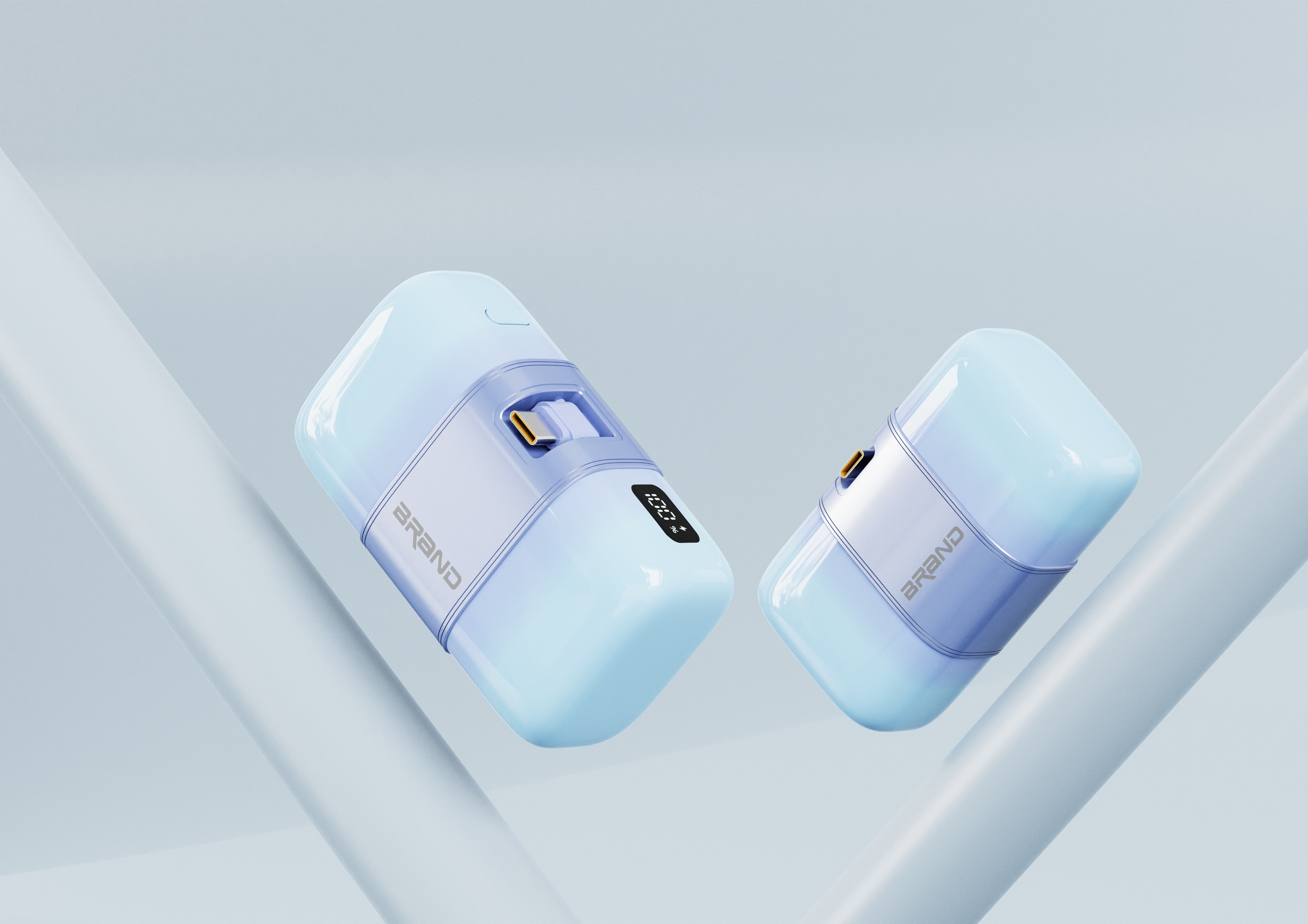 portable source，Tail insertion，portable battery，Flip Head，Gradient，