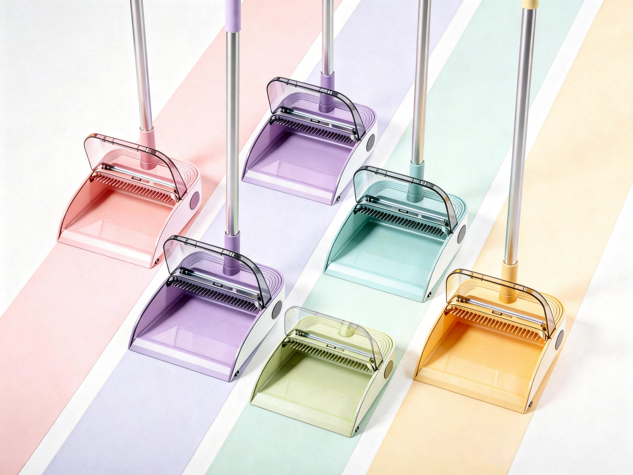 Sleeve sweep combination，Broom，Dustpan，Telescopic gear sleeve sweep，Flip dustpan design，hair removal design，