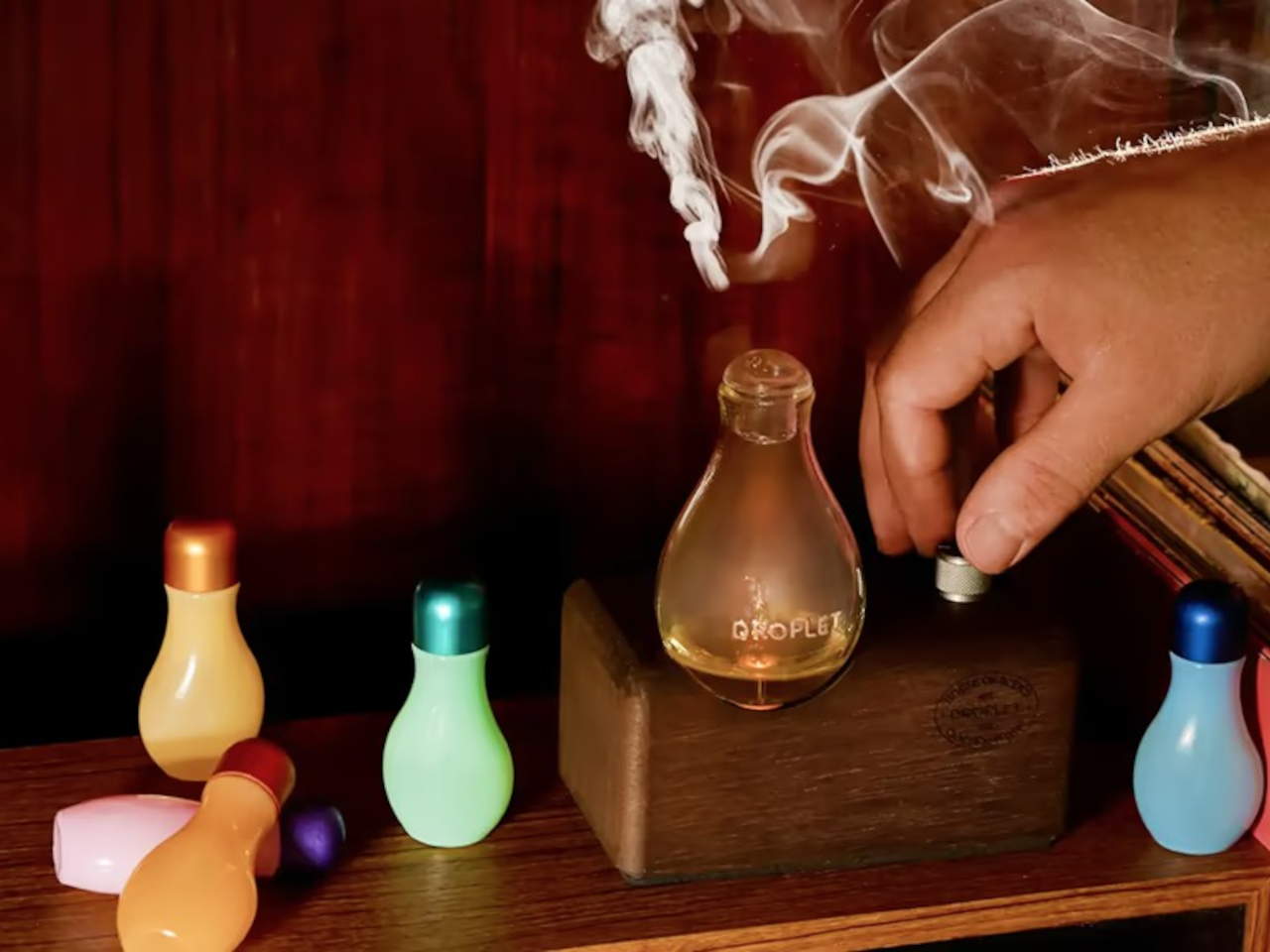 Hand blown glass，DROPLET，ScentAmplifier，Essential oil atomization，Tabletop decoration，