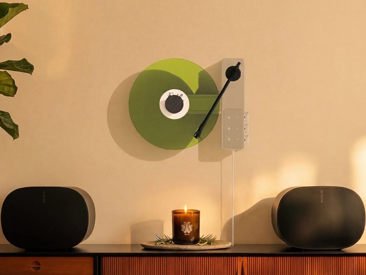 Vertical vinyl record player，Wall-mounted phono，aluminium alloy，Bluetooth player，Turntable，