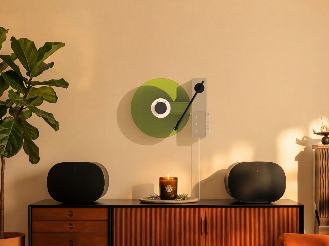 Vertical vinyl record player，Wall-mounted phono，aluminium alloy，Bluetooth player，Turntable，