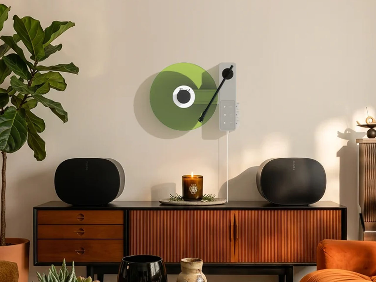 Vertical vinyl record player，Wall-mounted phono，aluminium alloy，Bluetooth player，Turntable，