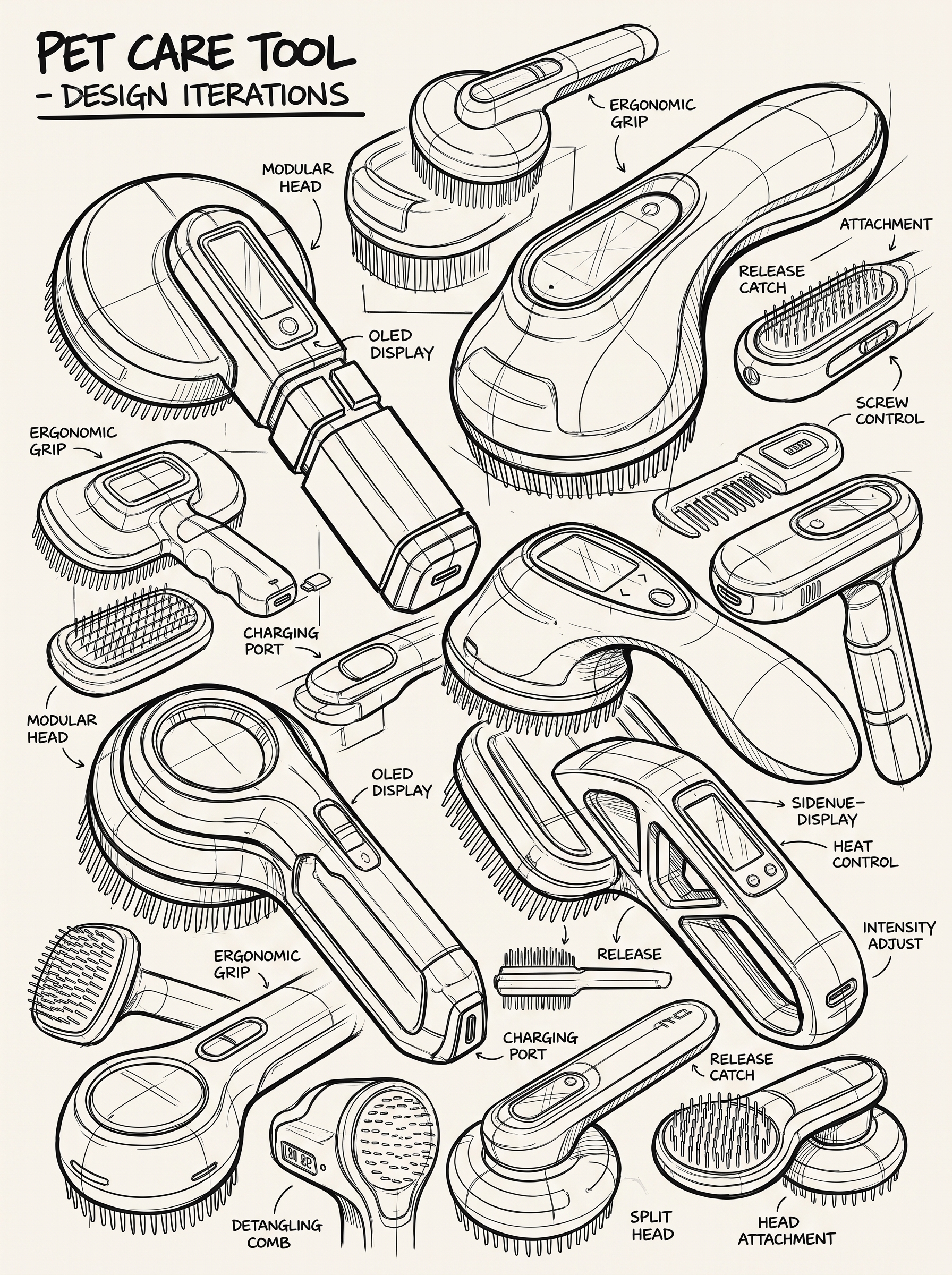 Hand drawn industrial design，