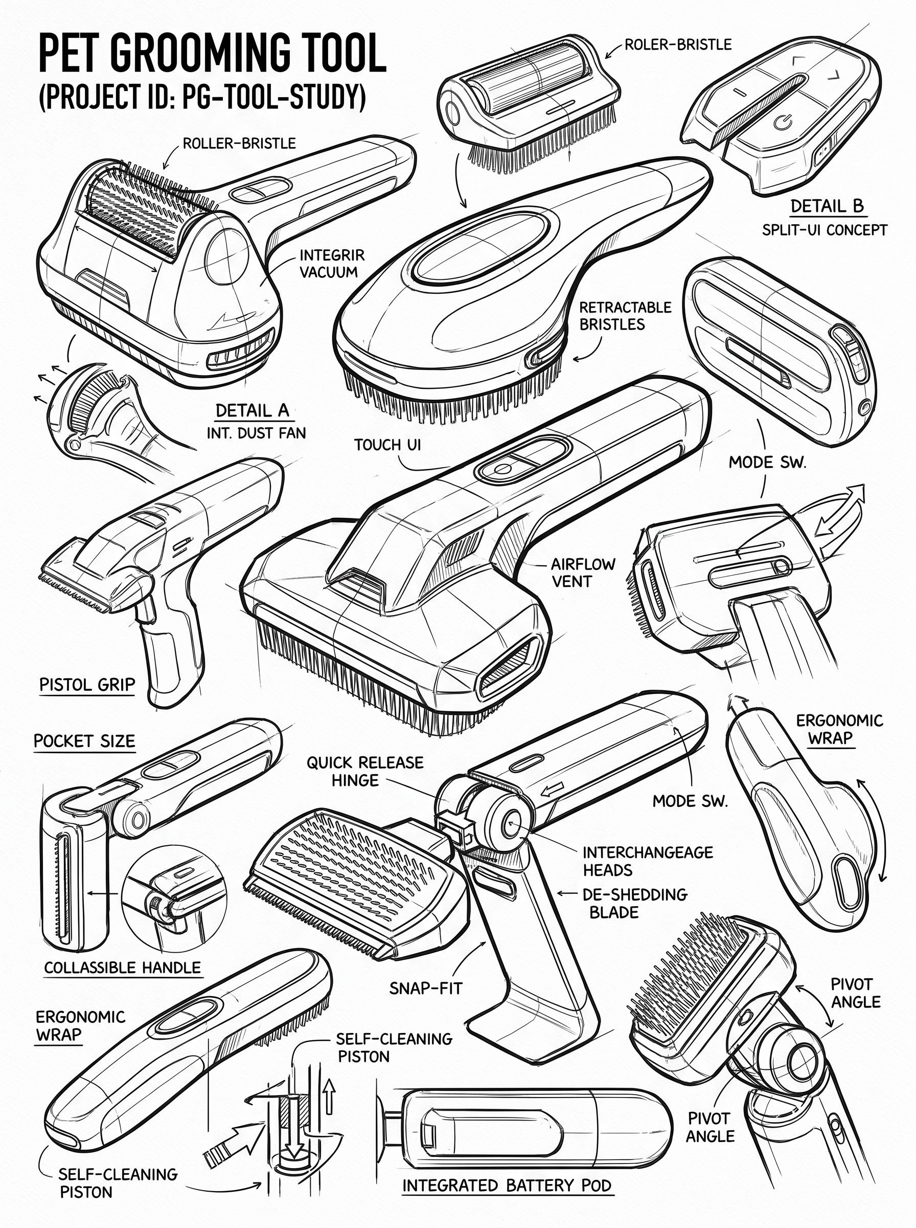 Hand drawn industrial design，