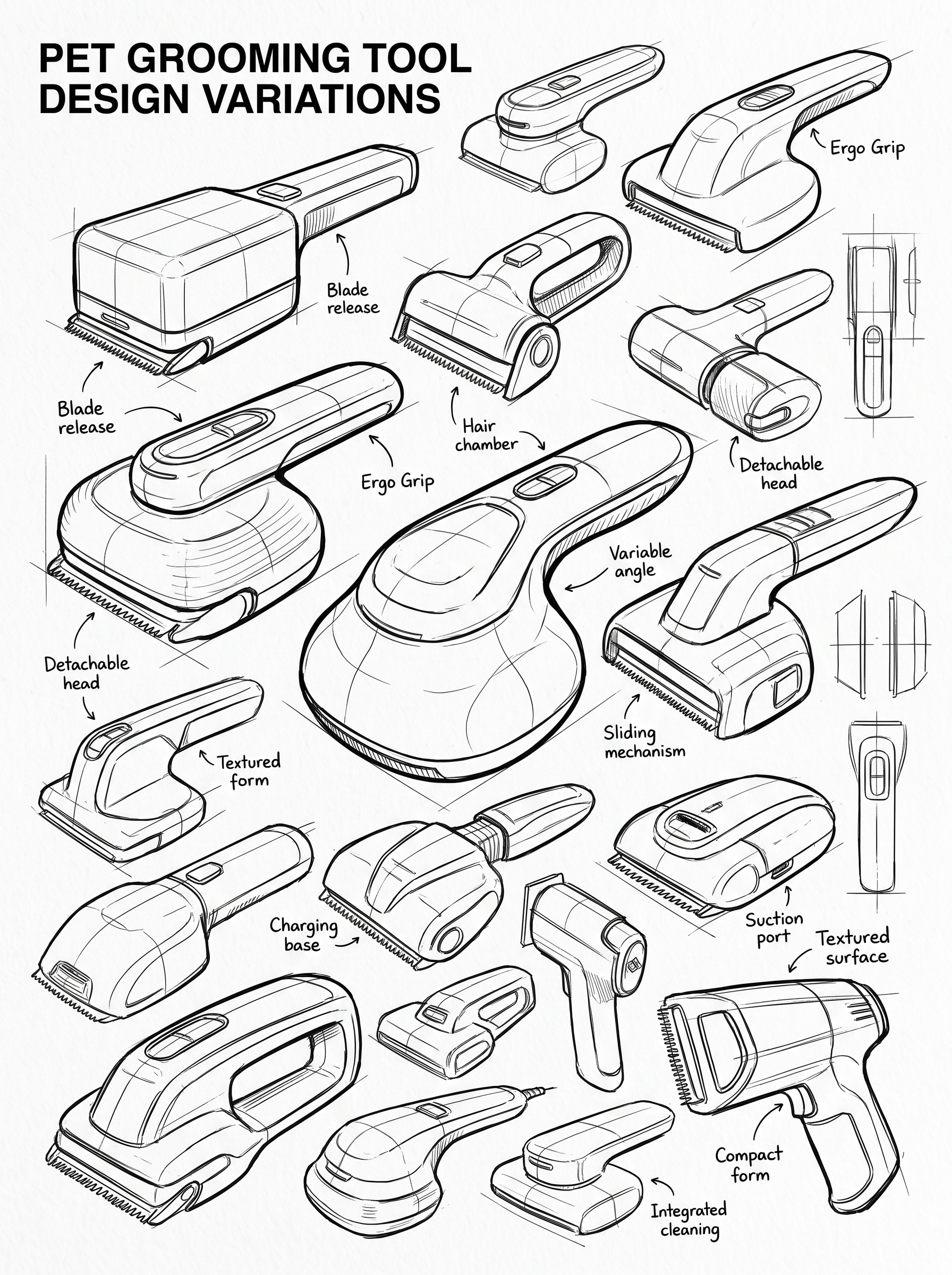 Hand drawn industrial design，