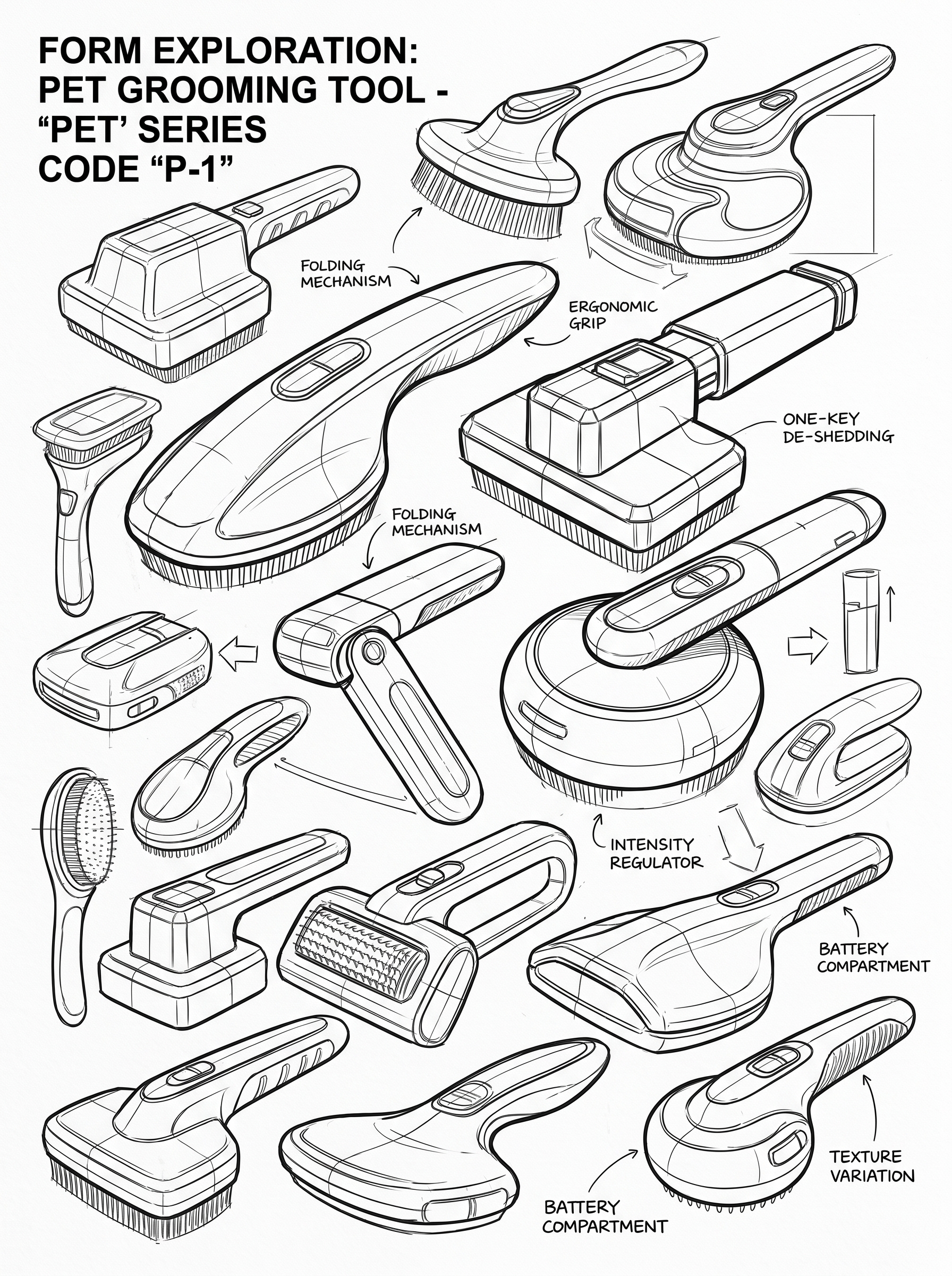 Hand drawn industrial design，