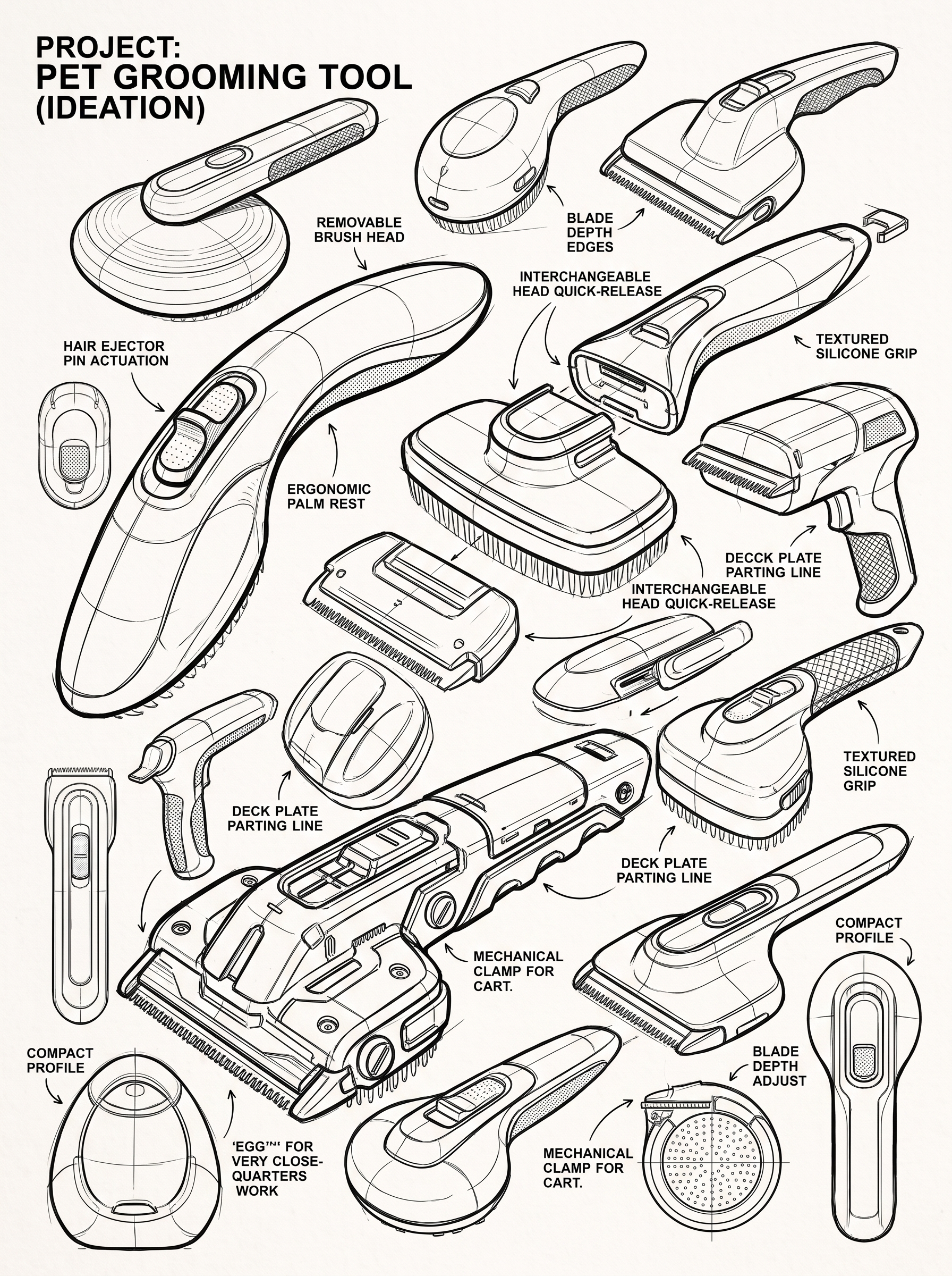 Hand drawn industrial design，